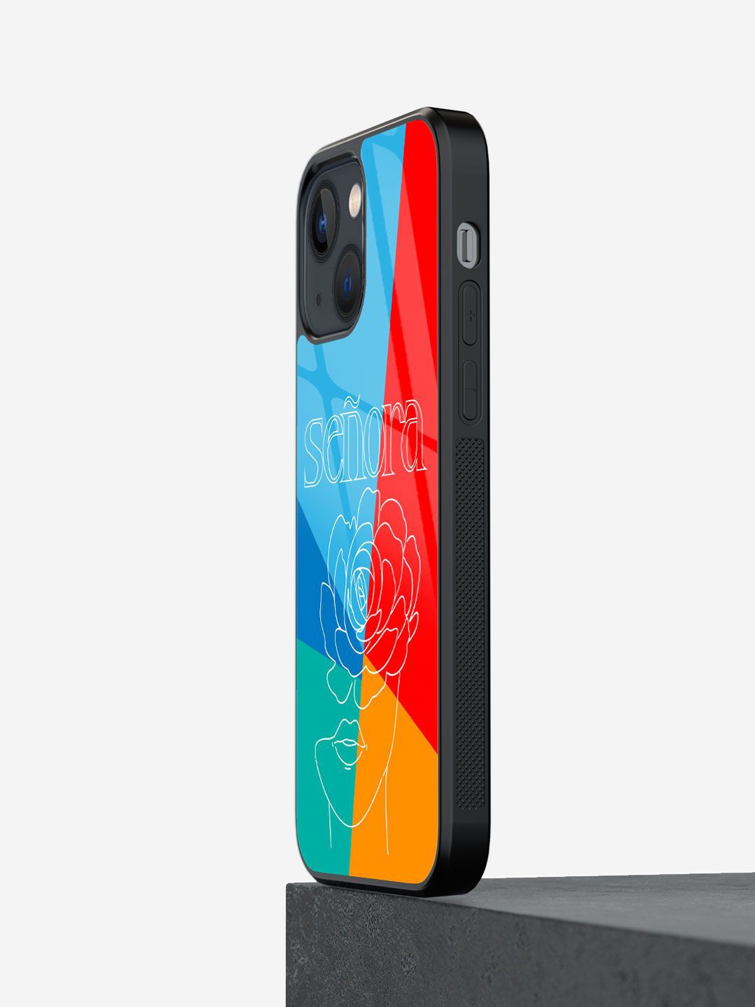 

macmerise Geometric Printed iPhone 13 Mini Back Case Mobile Accessories, Blue