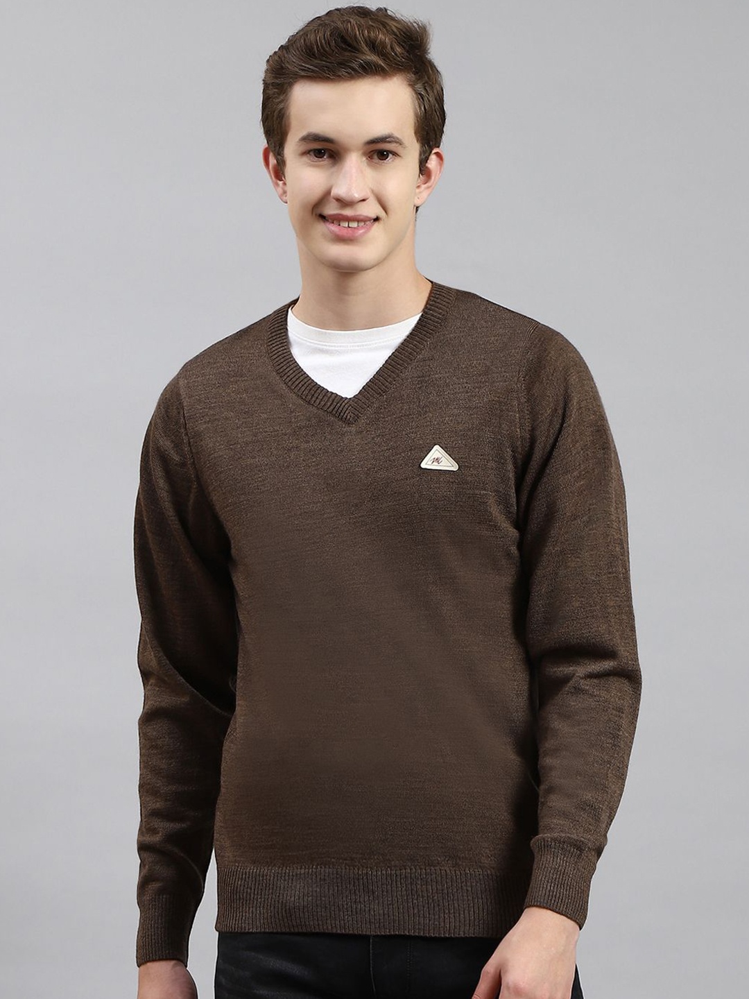 

Monte Carlo Men Woollen Pullover, Brown