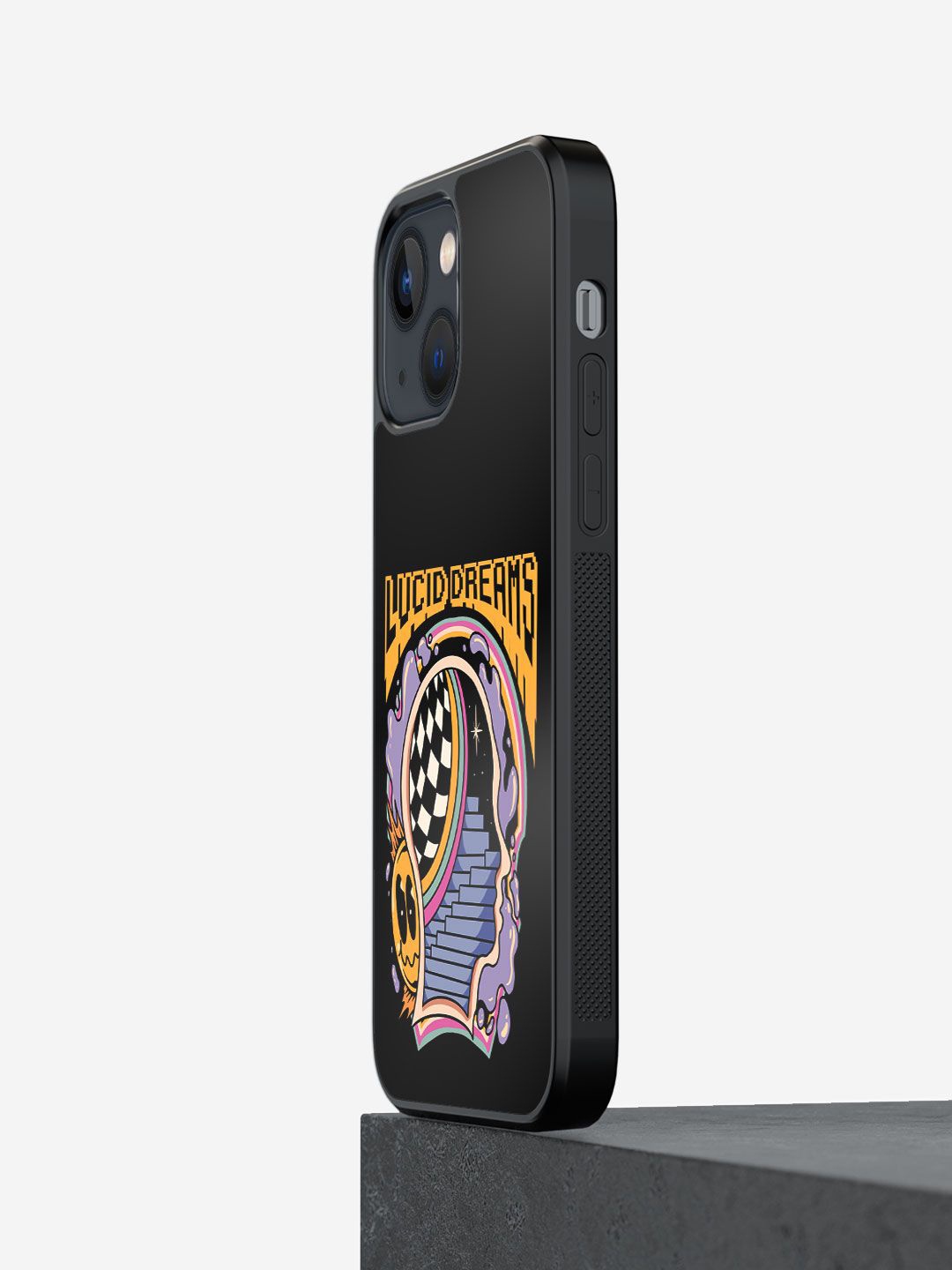 

macmerise Cartoon Characters Printed iPhone 13 Mini Back Case Mobile Accessories, Black