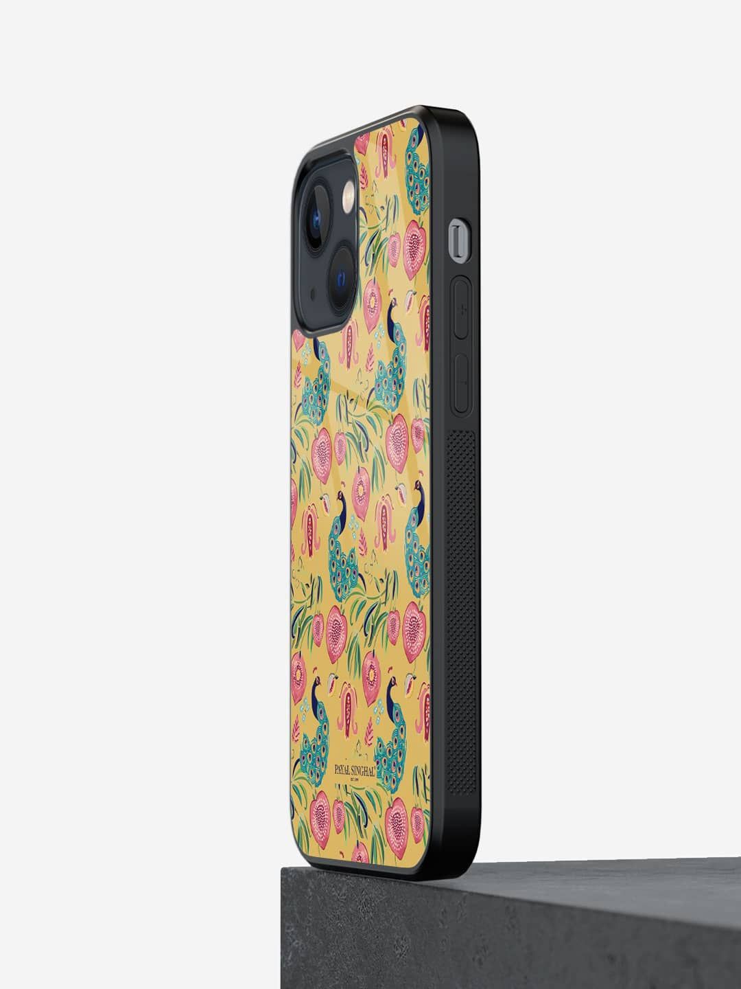 

macmerise Floral Printed iPhone 13 Mini Back Case Mobile Accessories, Yellow