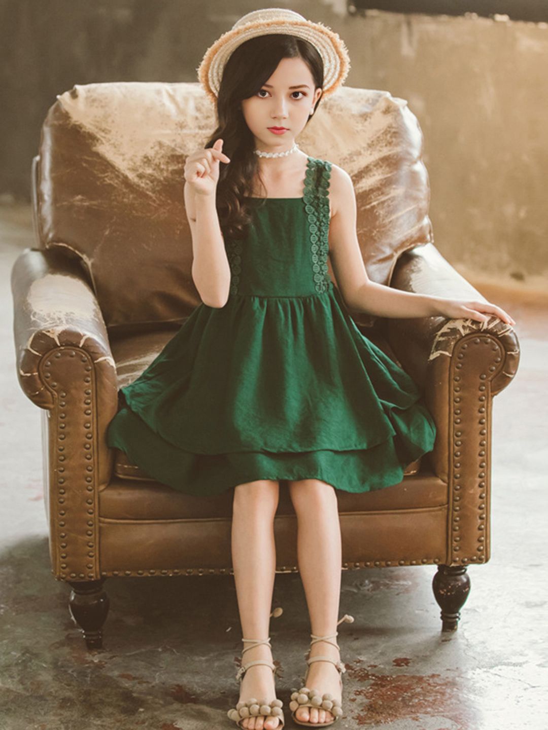 

INCLUD A-Line Dress, Green