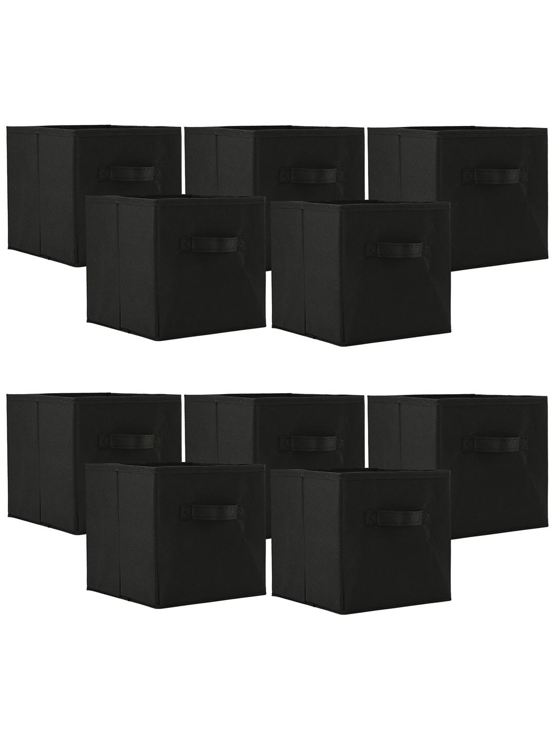 

Kuber Industries Black 10 Pieces Drawer Organisers