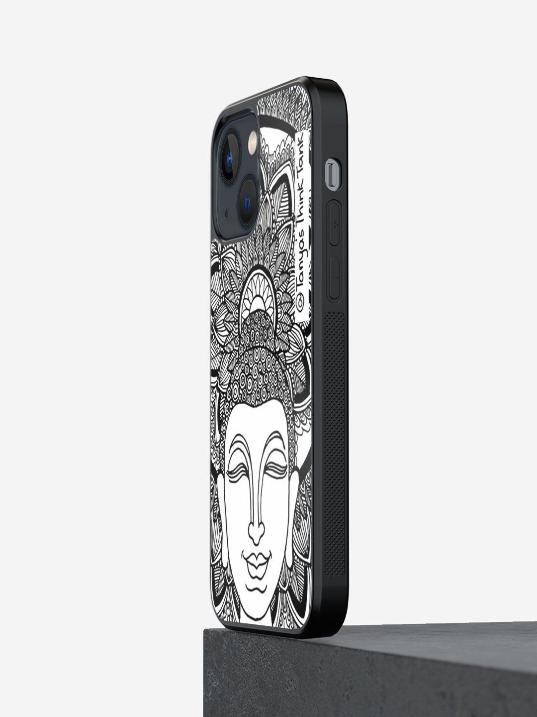 

macmerise Floral Printed iPhone 13 Back Case Mobile Accessories, Black