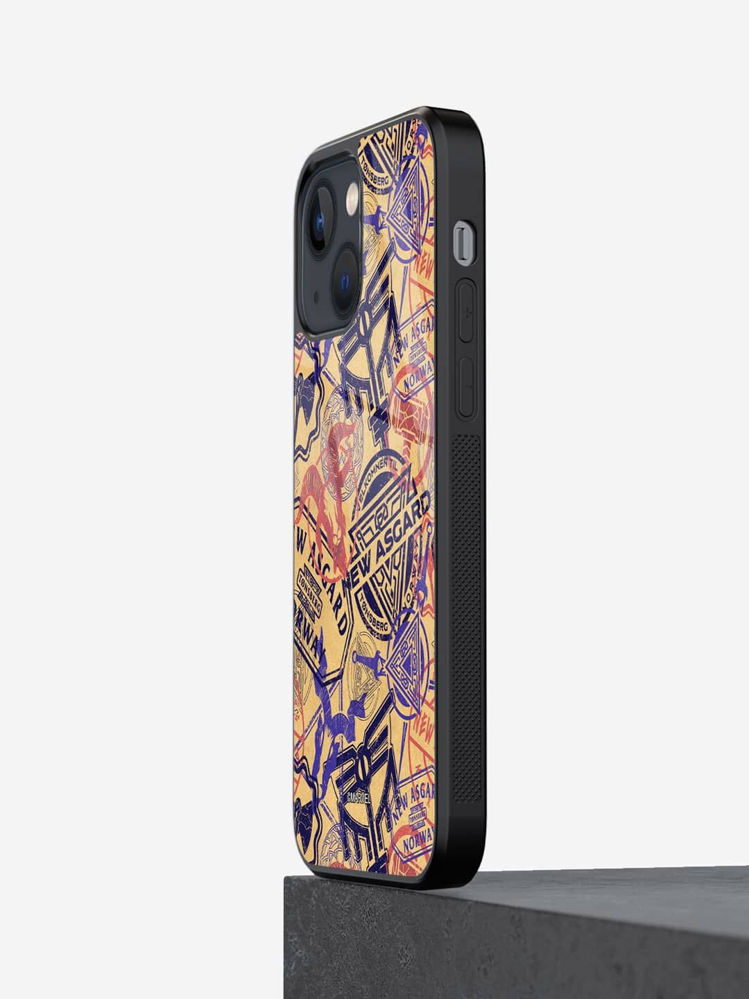 

macmerise Abstract Printed iPhone 13 Mini Back Case Mobile Accessories, Cream