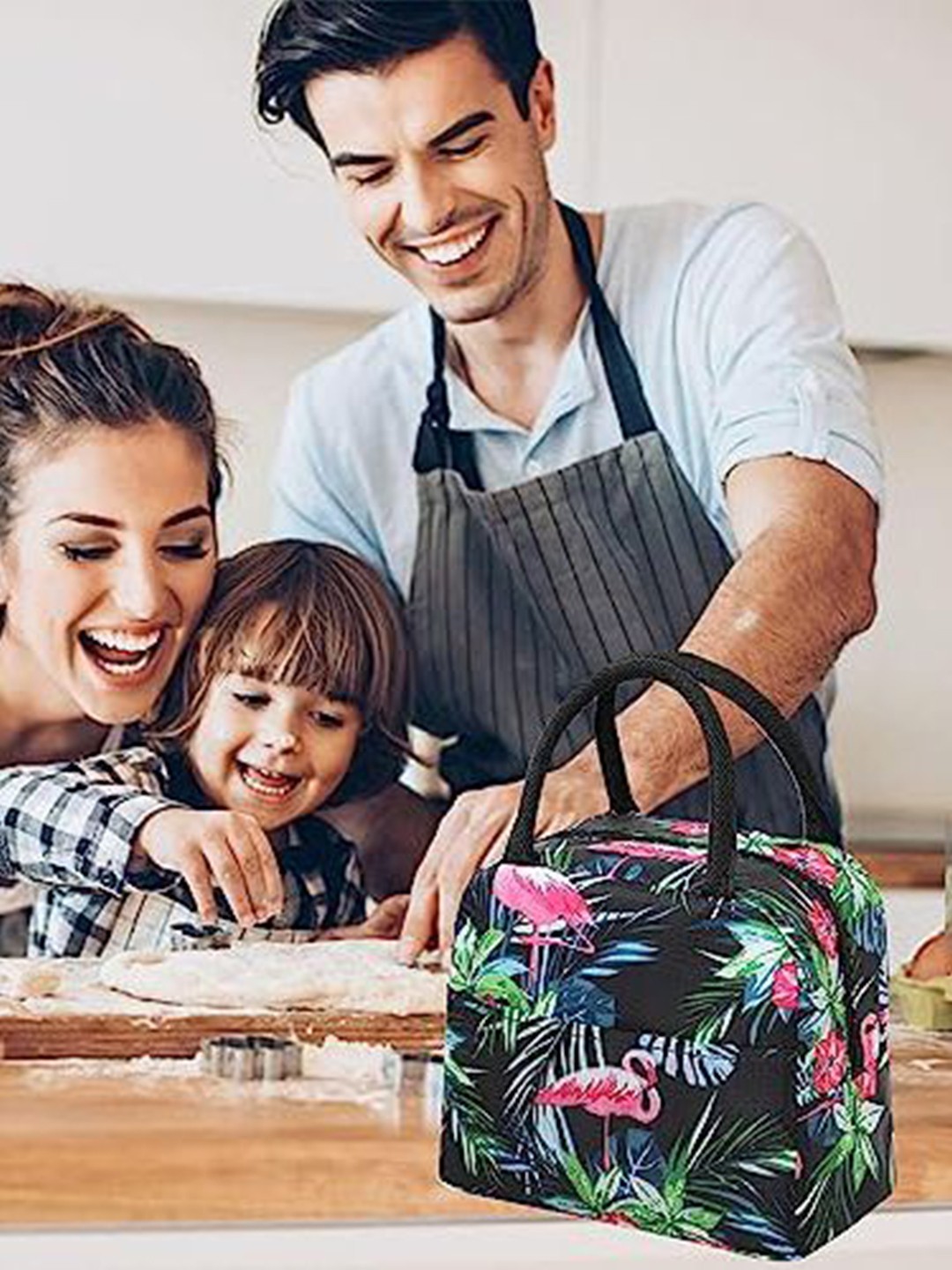 

HOUSE OF QUIRK Other Prints Insulated Lunch bags Travel Accessory, Black