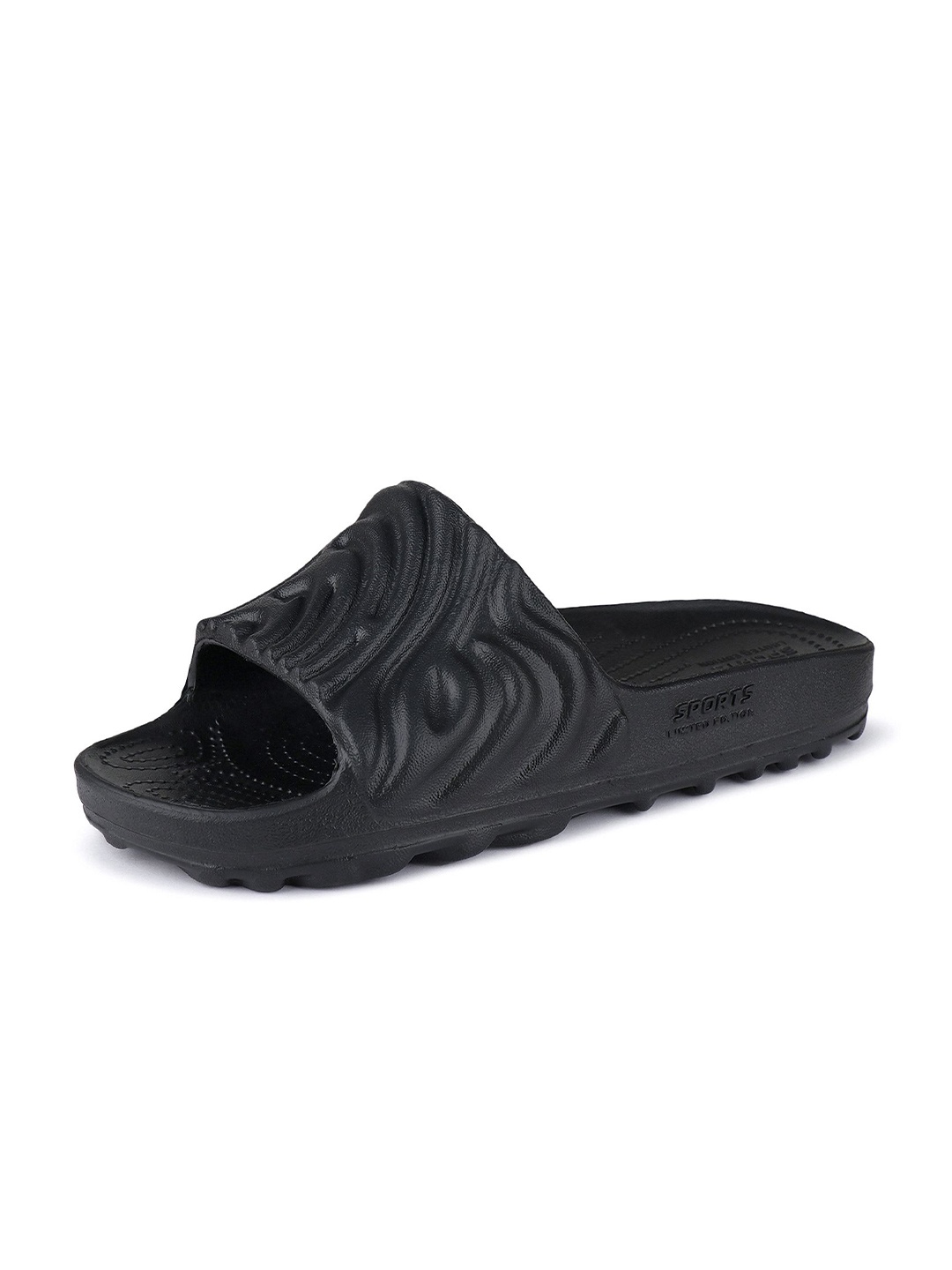 

BERSACHE Men Ultra Soft Rubber Sliders, Black