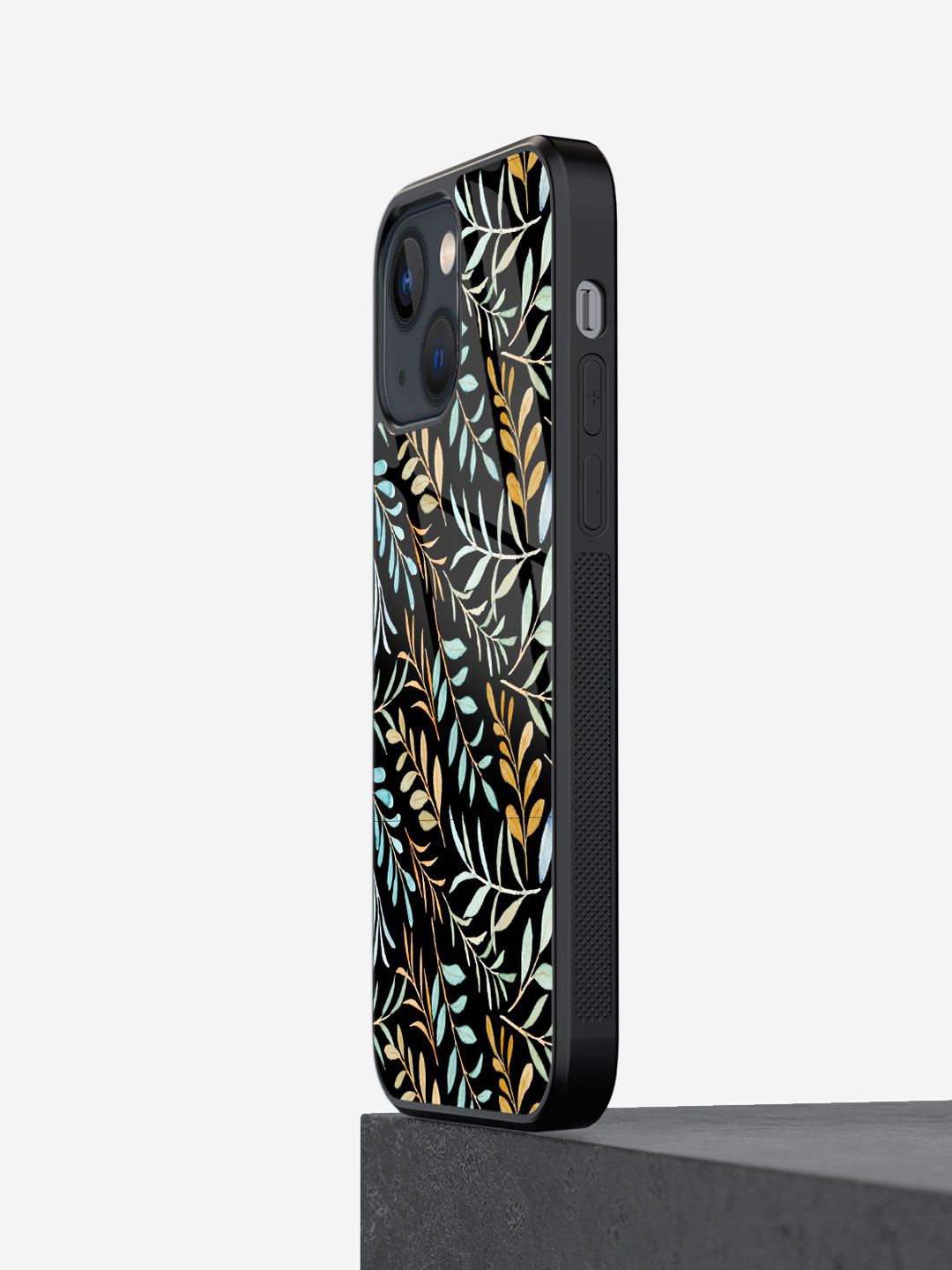 

macmerise Floral Printed iPhone 13 Mini Back Case Mobile Accessories, Black