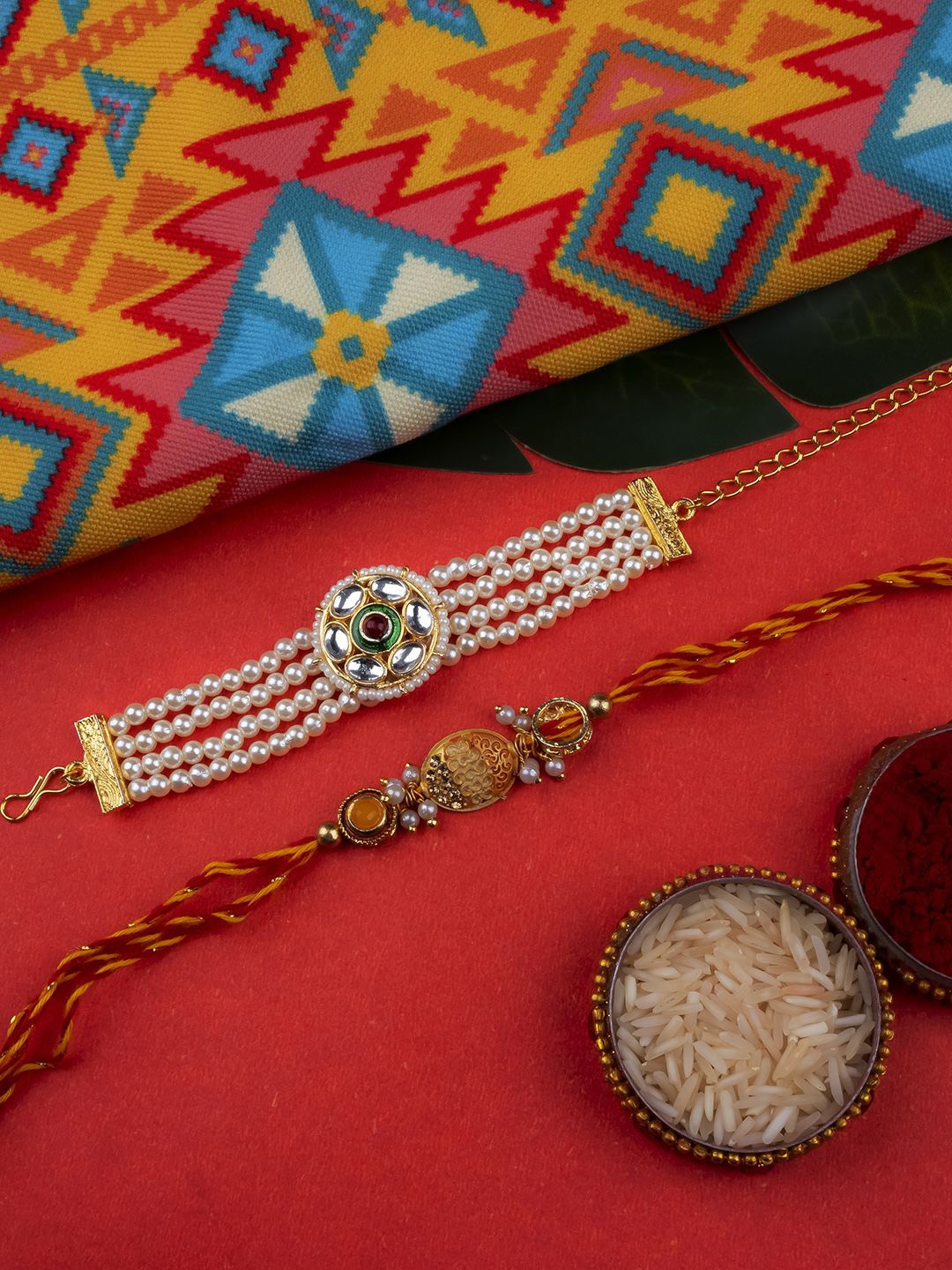 

StileAdda Thread Rakhi, Gold