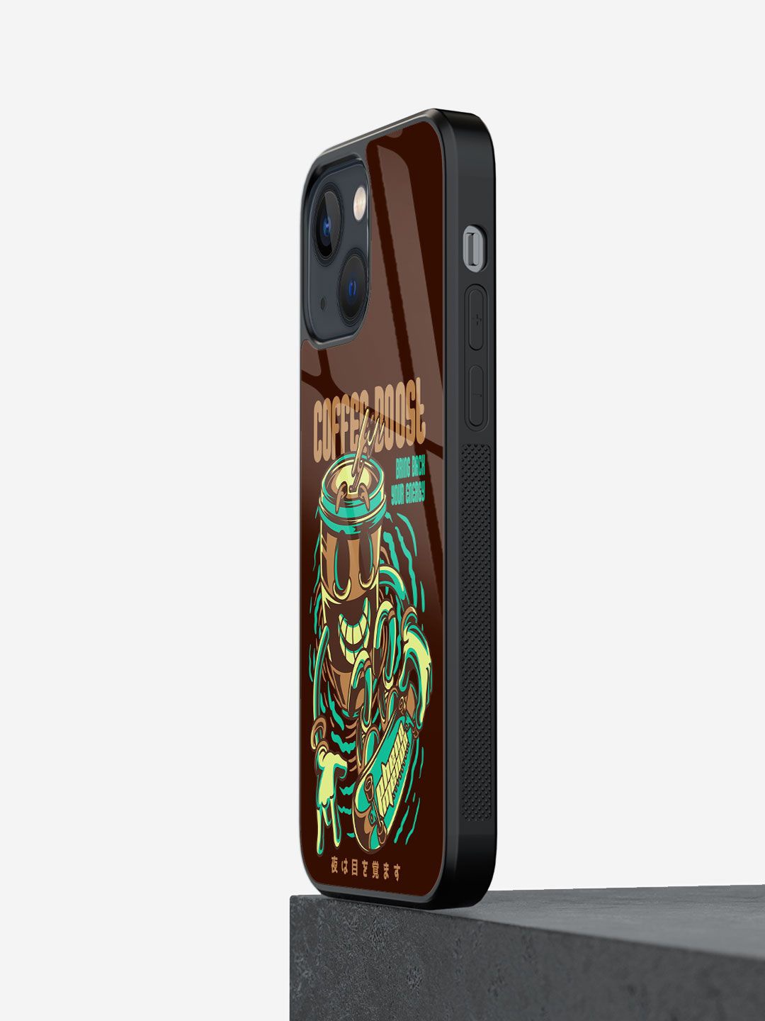 

macmerise Cartoon Characters Printed iPhone 13 Mini Back Case Mobile Accessories, Brown