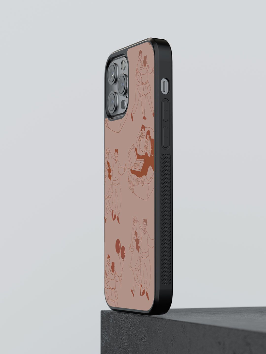 

macmerise Abstract Printed iPhone 13 Pro Back Case Mobile Accessories, Orange