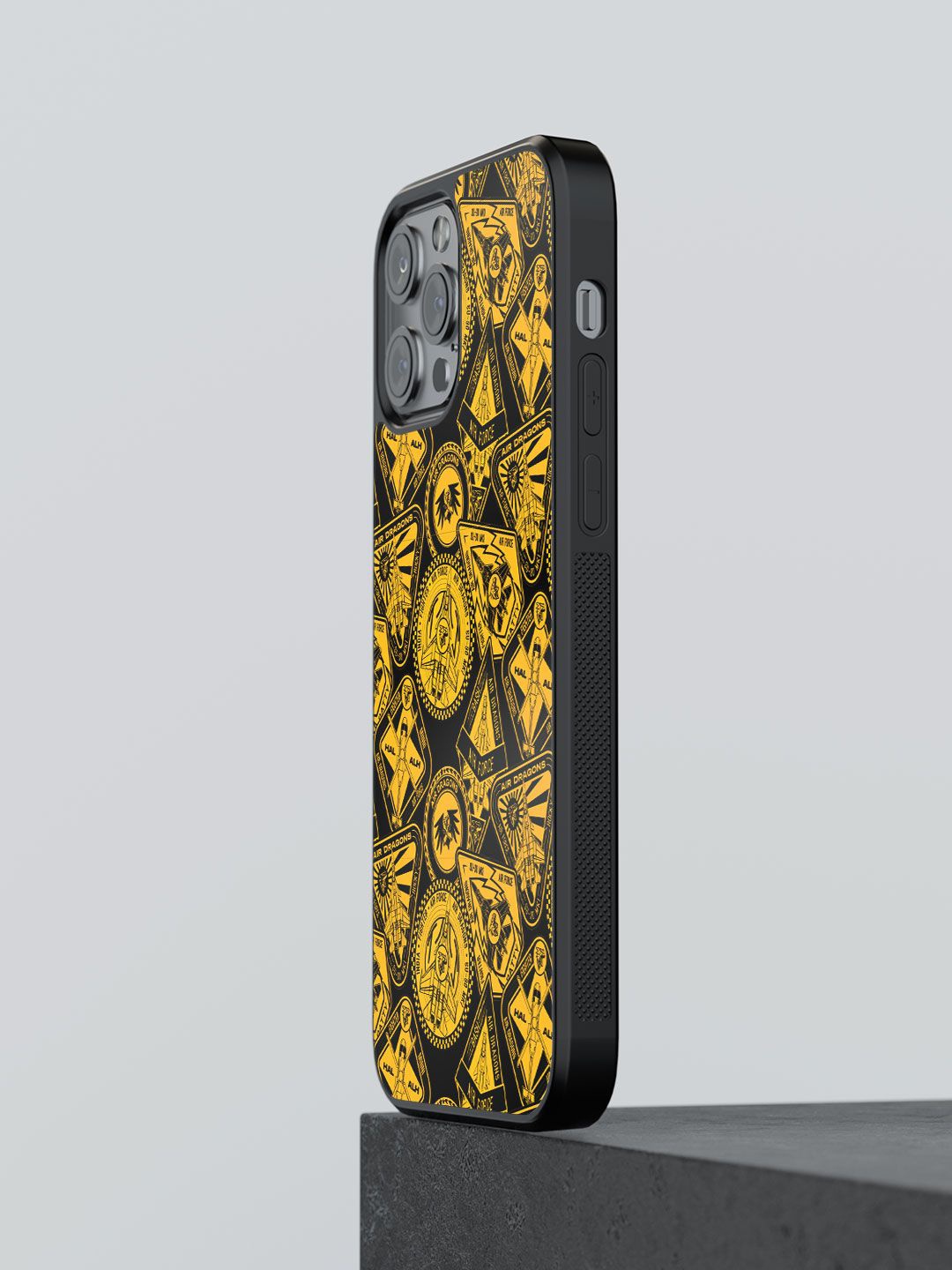 

macmerise Quirky Printed iPhone 13 Pro Max Back Case Mobile Accessories, Yellow