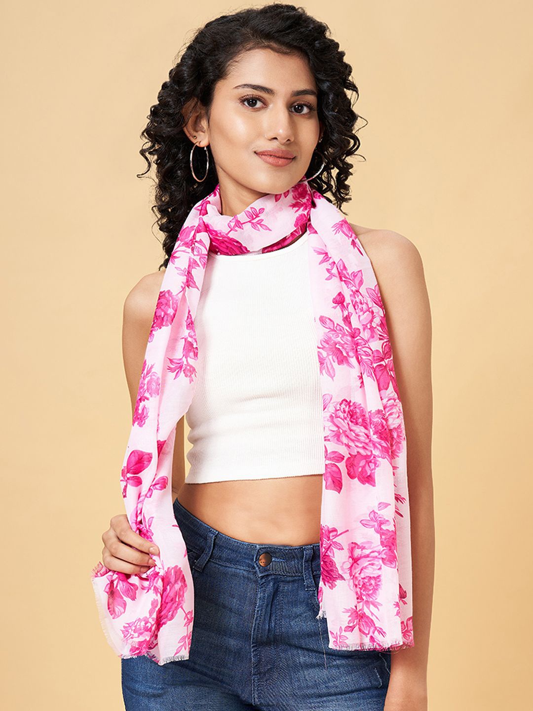 

Honey by Pantaloons Women Printed Scarf, Pink