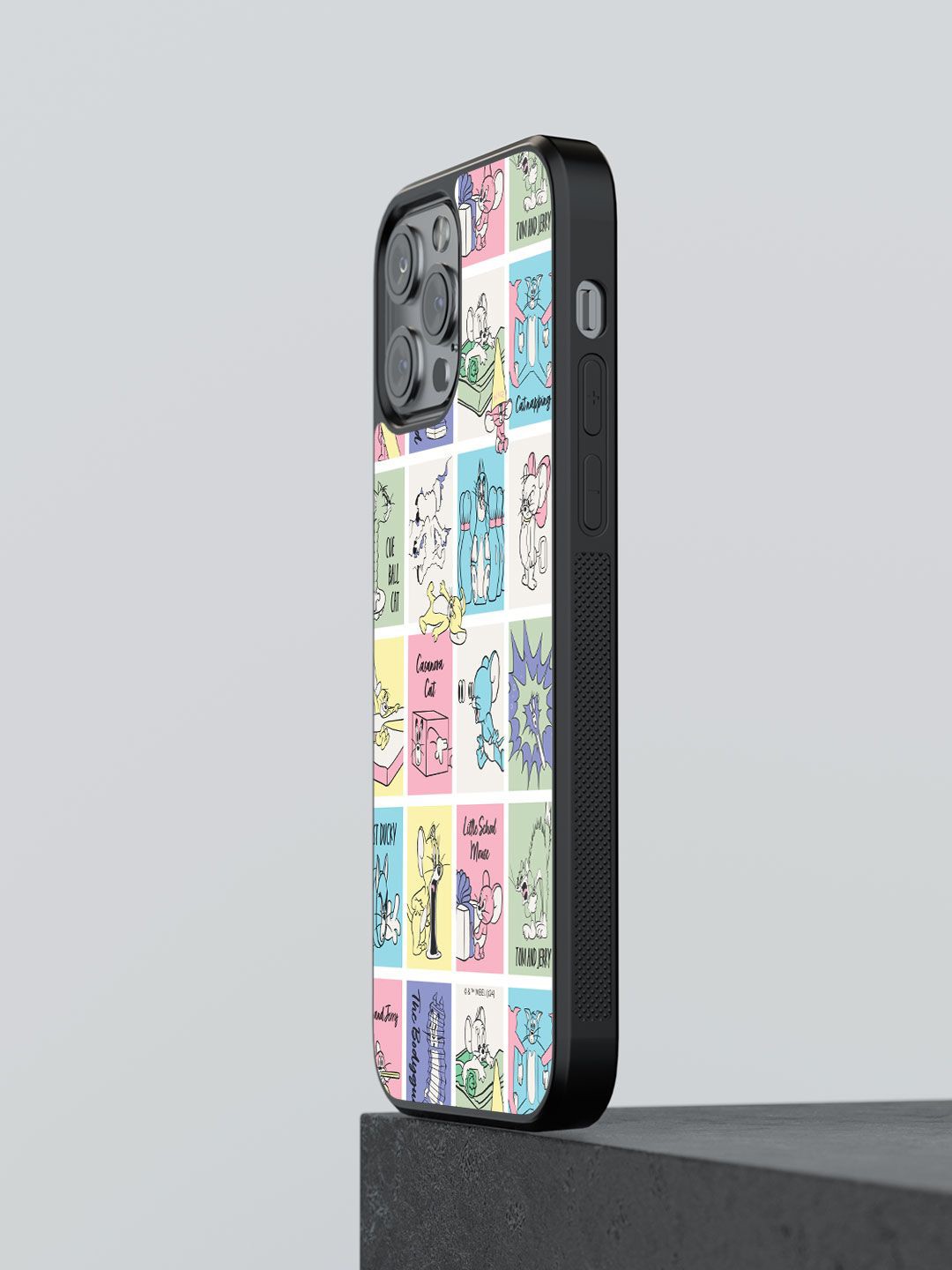 

macmerise Cartoon Characters Printed iPhone 13 Pro Back Case Mobile Accessories, White