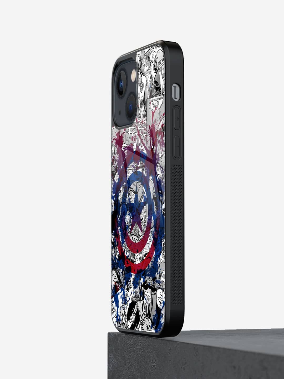 

macmerise Geometric Printed iPhone 13 Back Case Mobile Accessories, Navy blue
