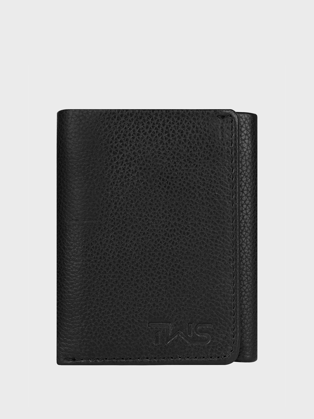 

The Wallet Store Men Leather Three Fold Wallet, Black