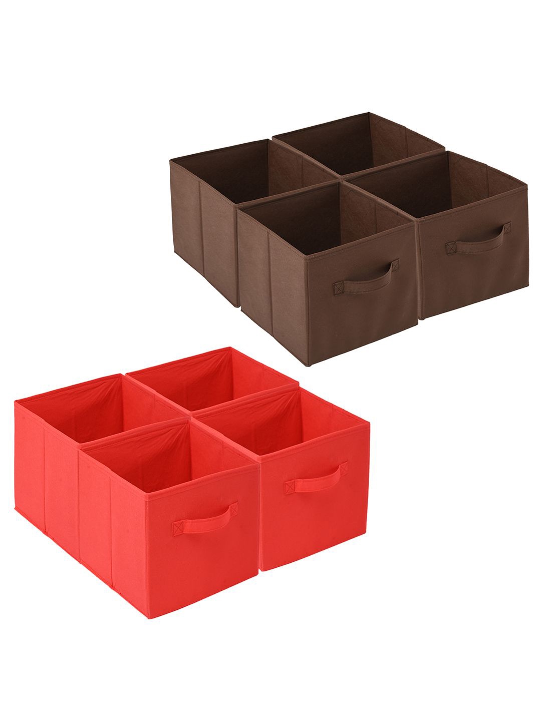 

Kuber Industries Red & Brown 8 Pieces Drawer Organisers