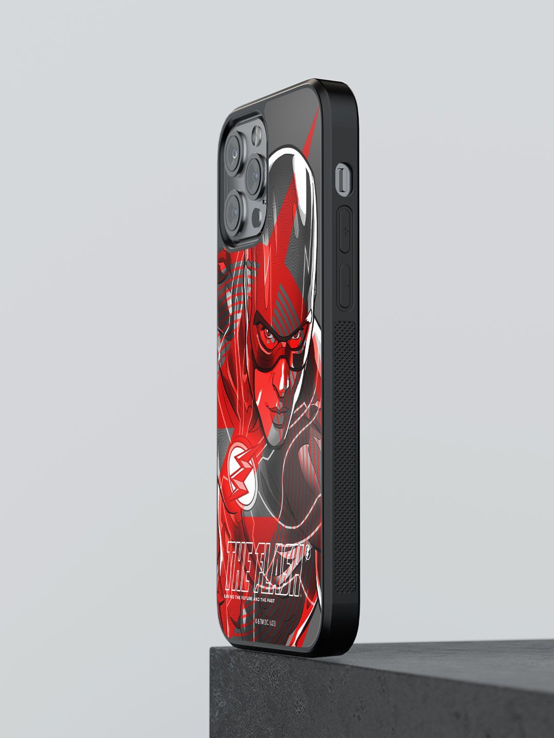 

macmerise Superhero Printed iPhone 13 Pro Max Back Case Mobile Accessories, Red