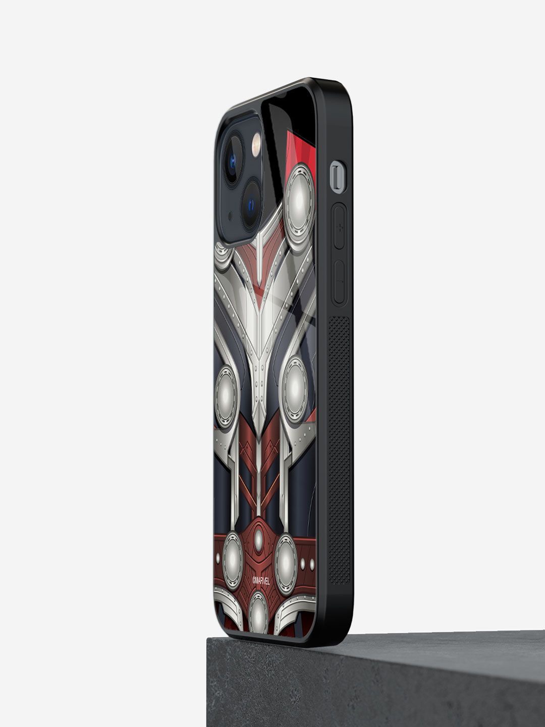 

macmerise Superhero Printed iPhone 13 Mini Back Case Mobile Accessories, Grey melange