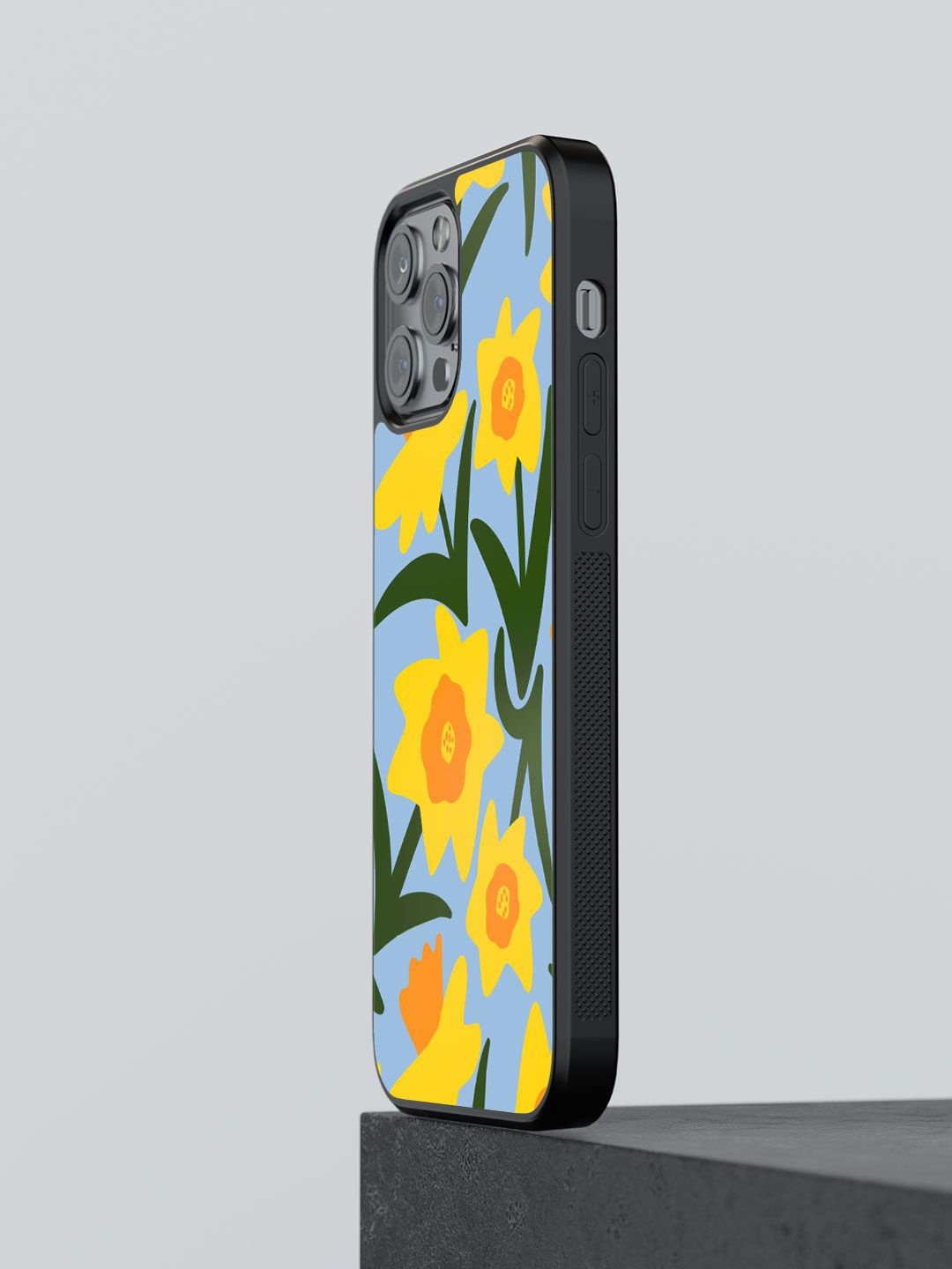 

macmerise Floral Printed iPhone 13 Pro Max Back Case Mobile Accessories, Blue