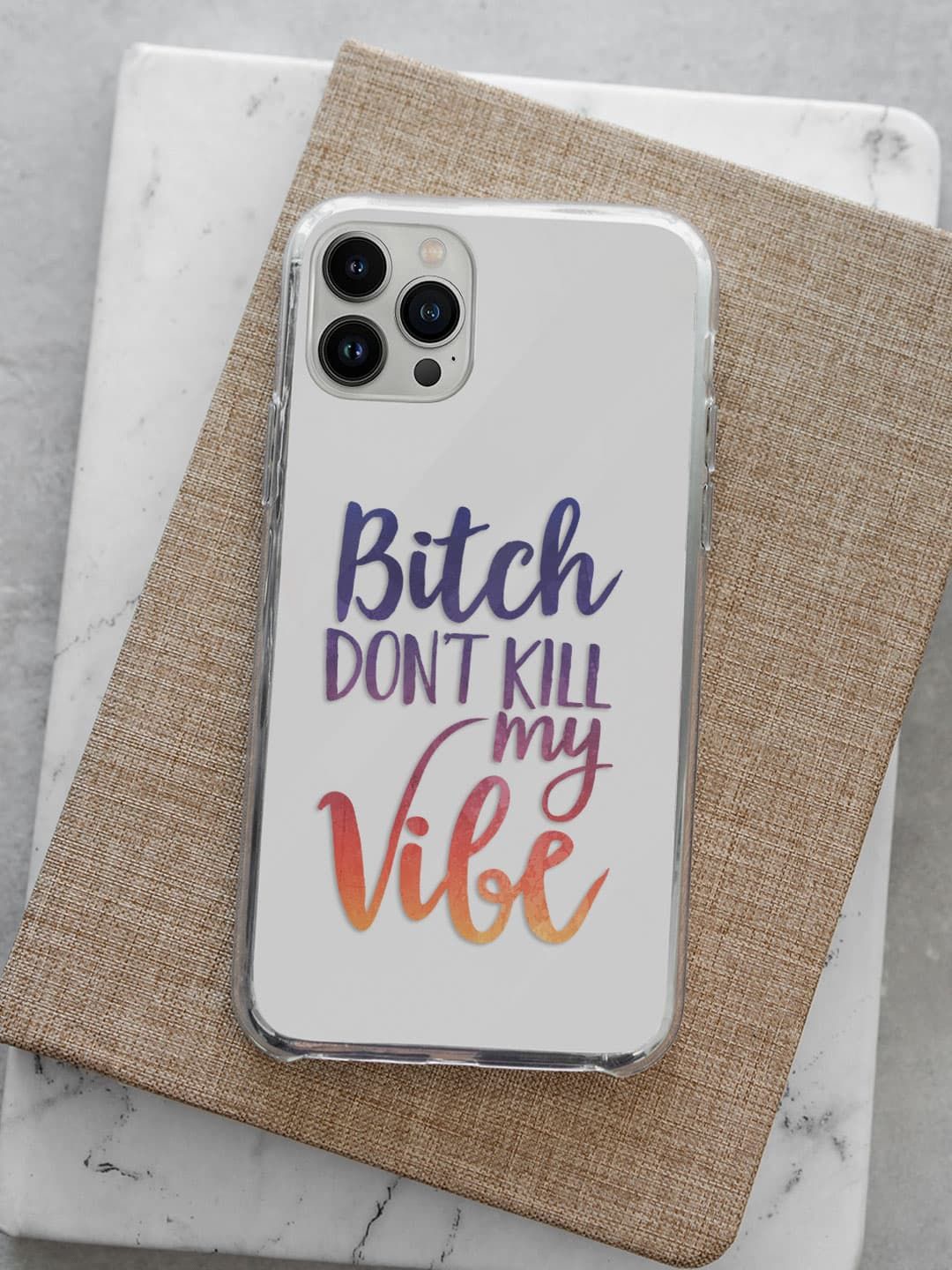 

macmerise Typography Printed iPhone 13 Pro Max Back Case Mobile Accessories, White