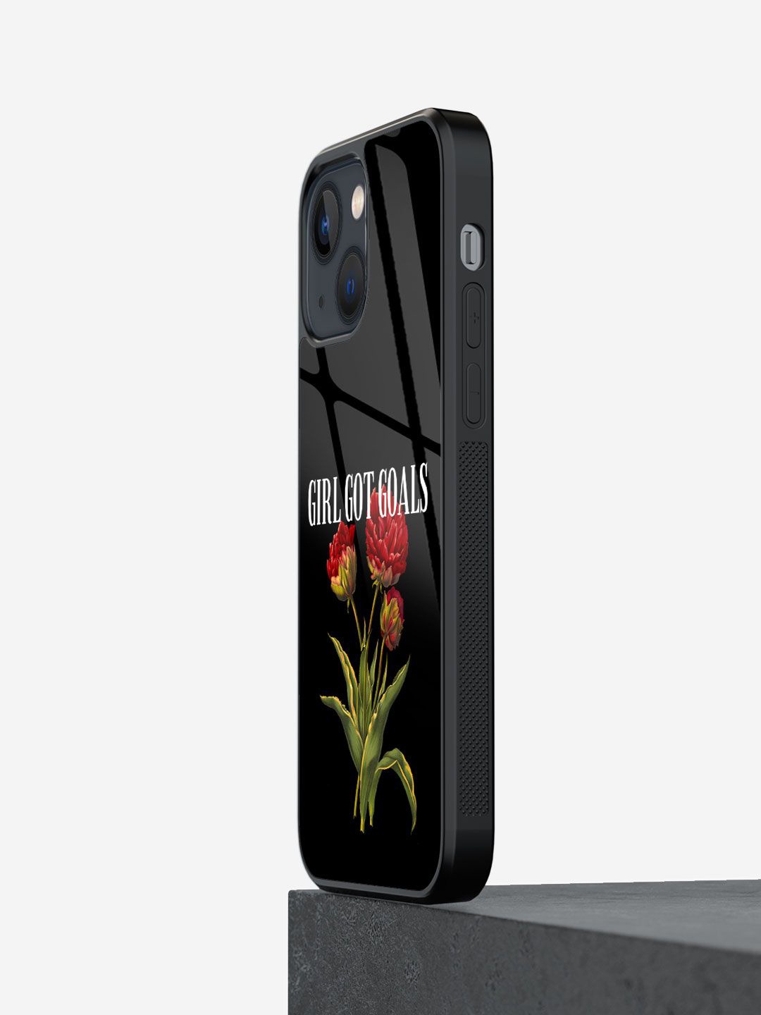 

macmerise Floral Printed iPhone 13 Back Case Mobile Accessories, Black