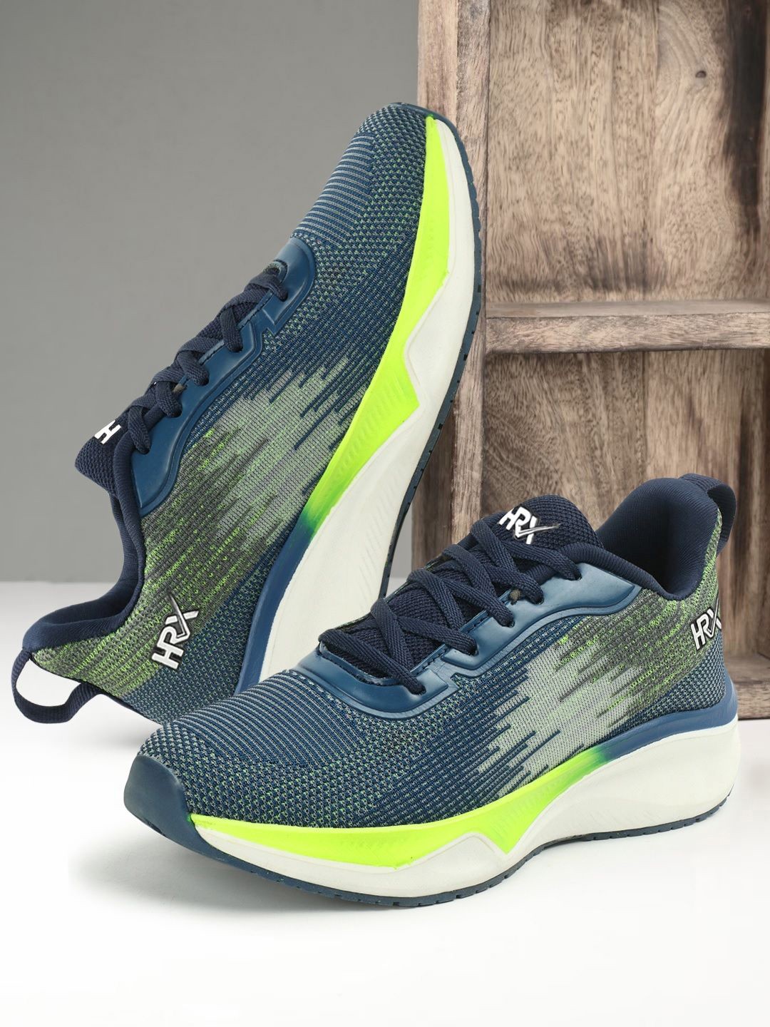 

HRX by Hrithik Roshan Men Woven Design Sneakers, Teal
