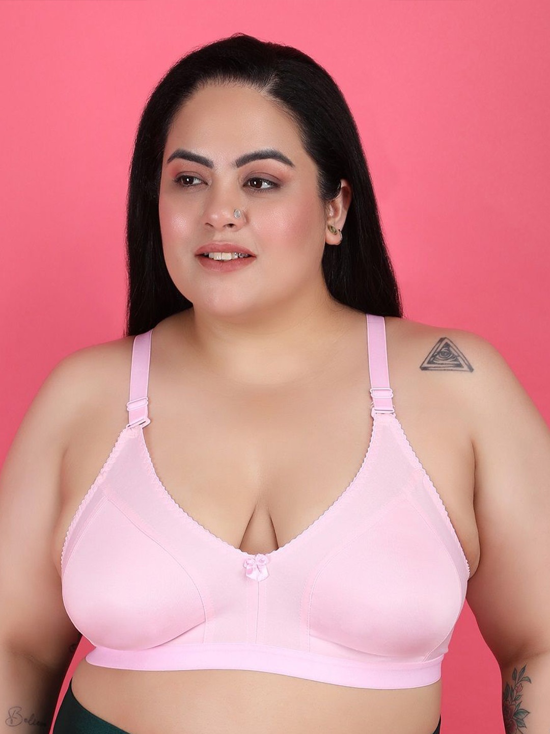 

Klassik Plus Size Full Coverage Bra, Pink