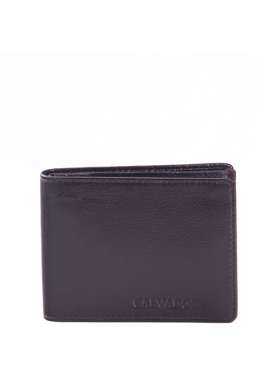 

Calvadoss Men Leather Two Fold Wallet, Brown