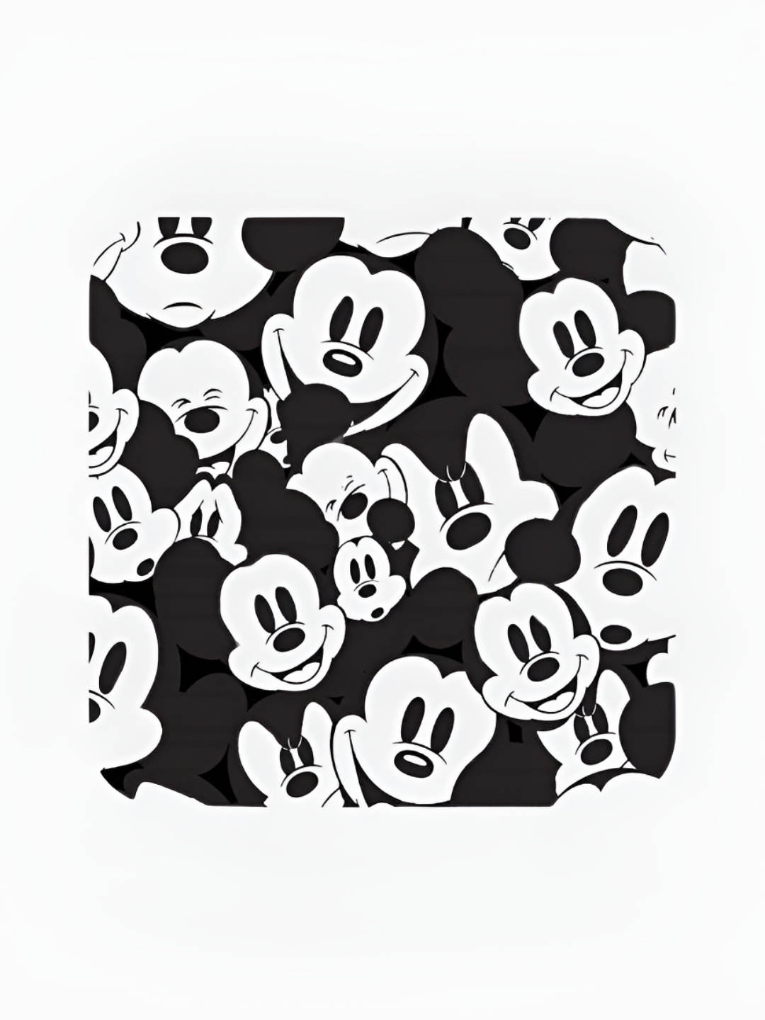 

macmerise Black & White Printed Wooden Square Coaster