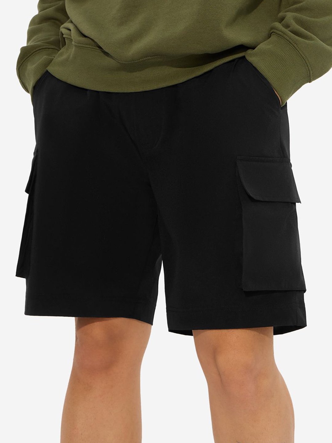 

The Souled Store Men Regular Fit Shorts, Black
