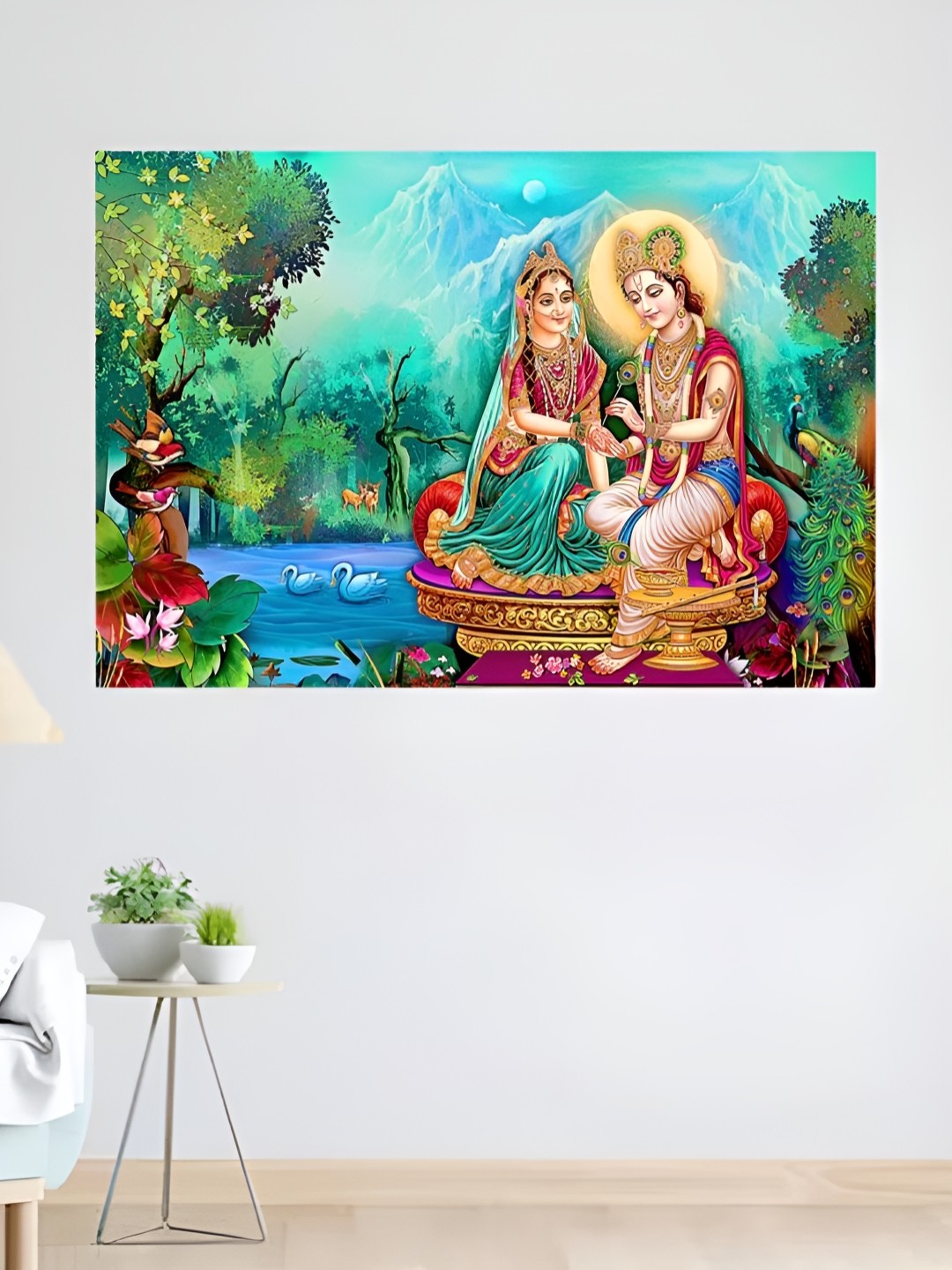 

CLAWCRAFTS Green & Blue Religious Wooden Wall Art
