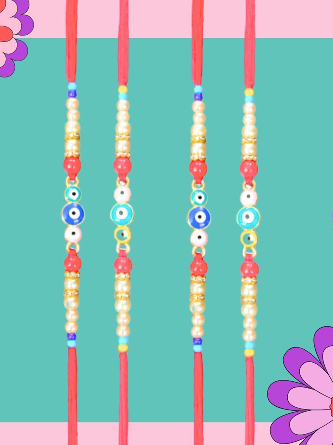 

PUFFSMART Thread Rakhi, Red