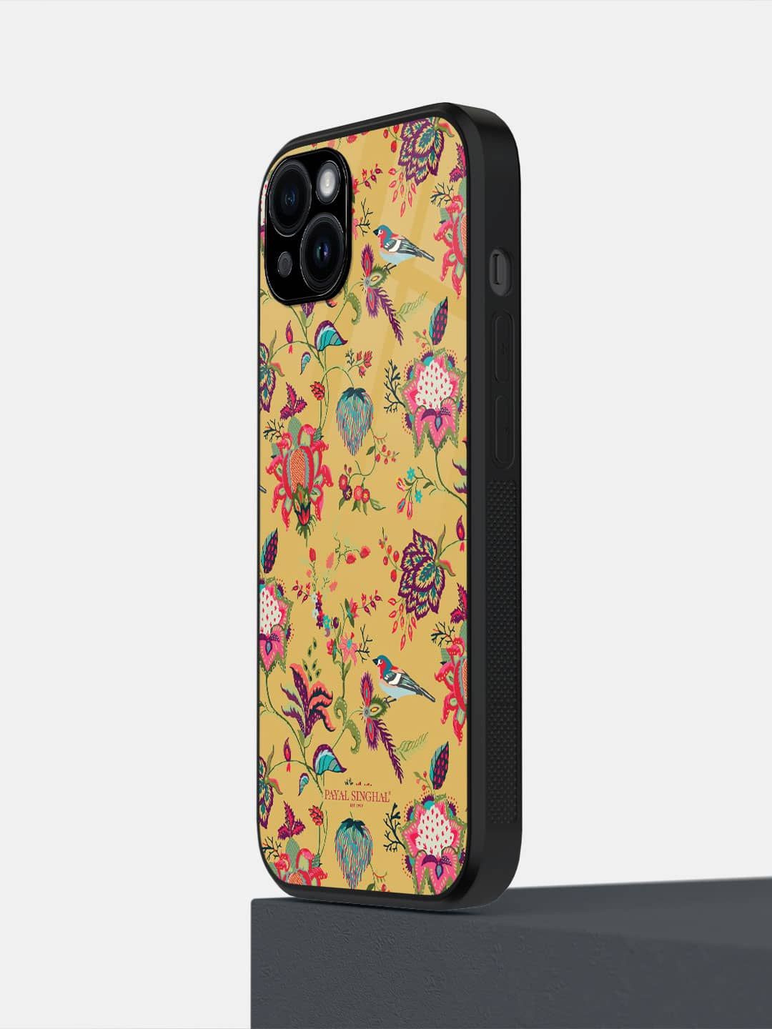 

macmerise Floral Printed iPhone 14 Plus Back Case Mobile Accessories, Yellow