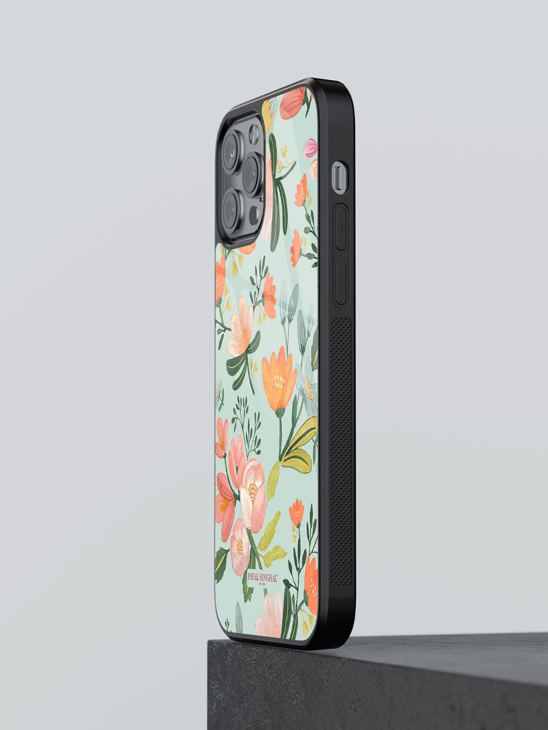 

macmerise Floral Printed iPhone 13 Pro Back Case Mobile Accessories, Sea green