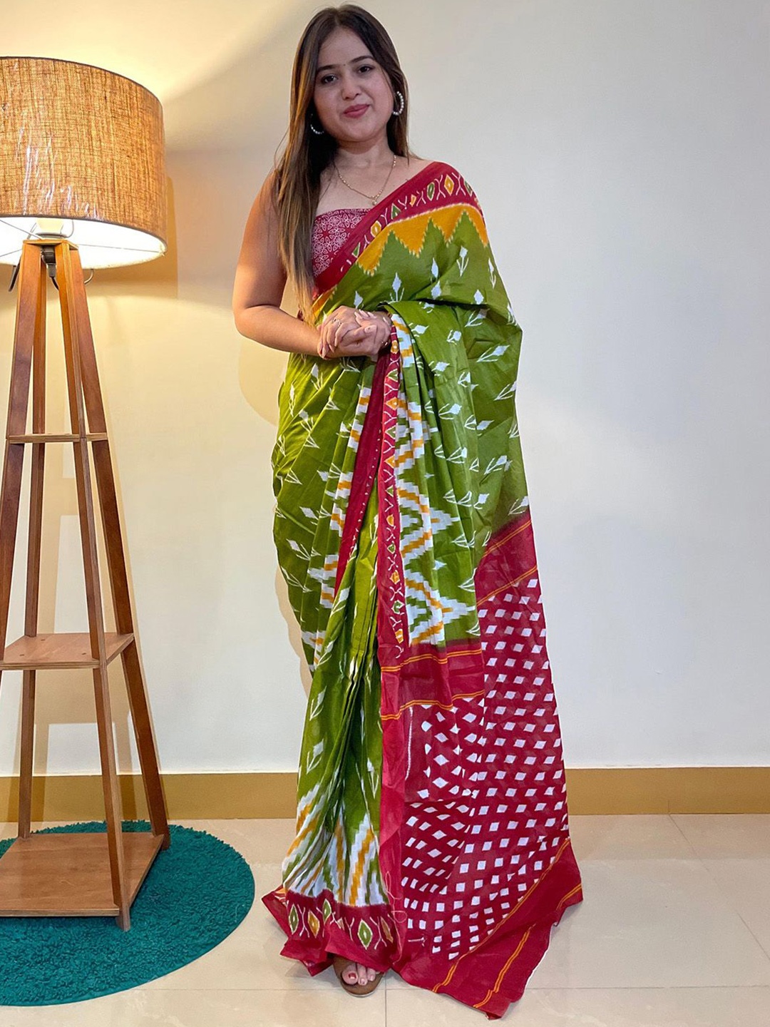 

Saree mall Ethnic Motifs Sarees, Green