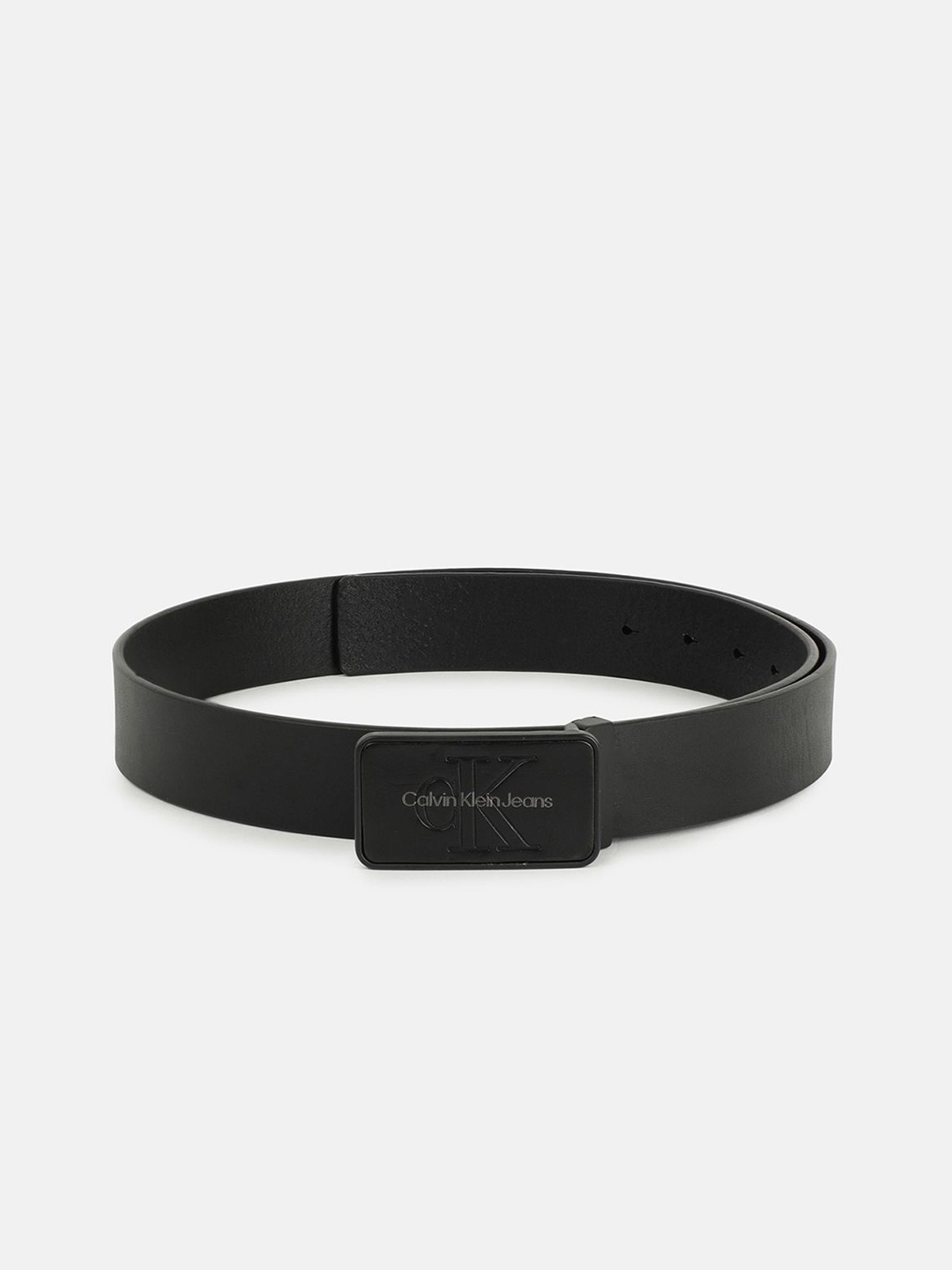 

Calvin Klein Men Solid Leather Push Pin Casual Belt, Black