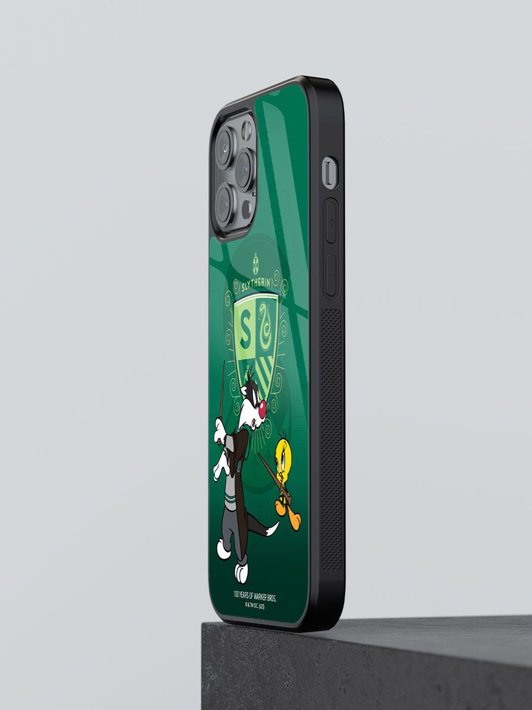 

macmerise Cartoon Characters Printed iPhone 13 Pro Back Case Mobile Accessories, Green