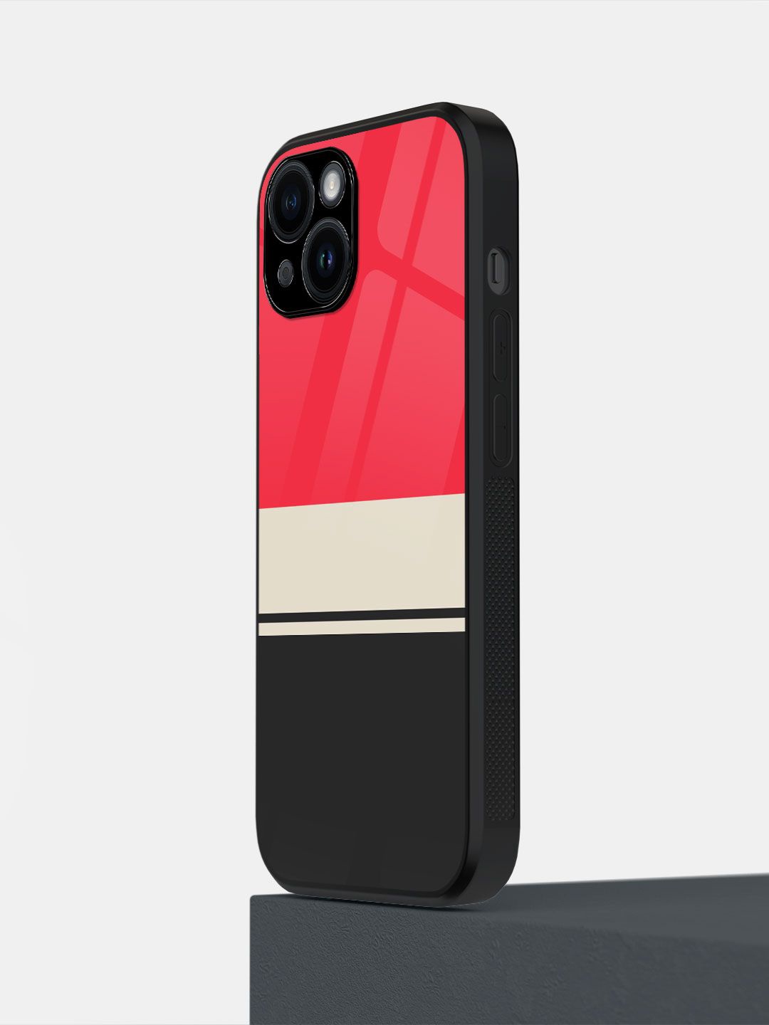 

macmerise Geometric Printed iPhone 14 Back Case Mobile Accessories, Red