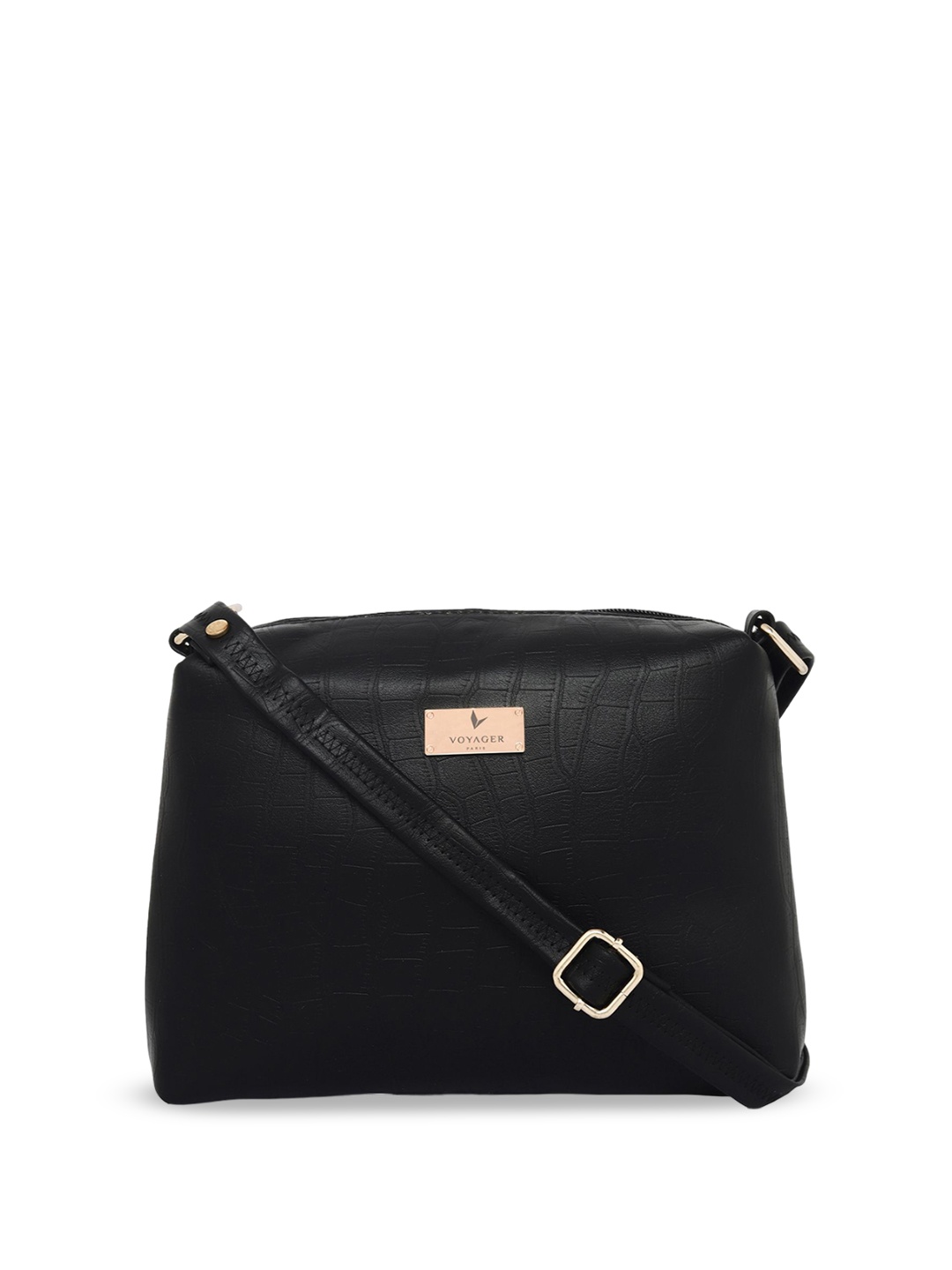 

VOYAGER PARIS Anna Textured Structured Sling Bag, Black