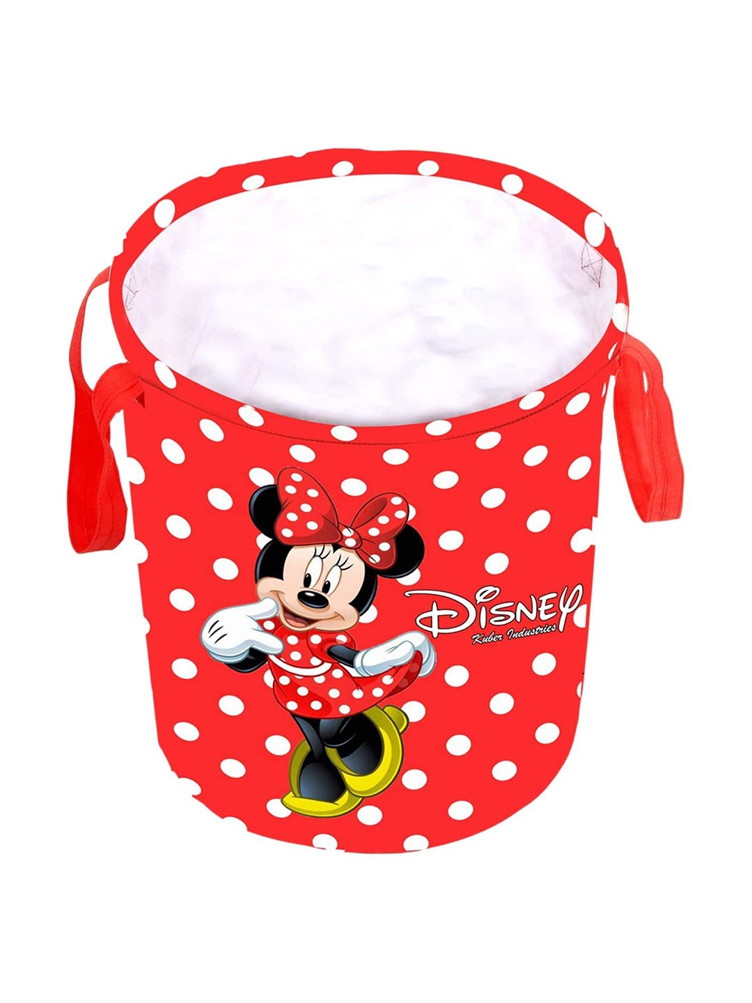

Kuber Industries Red & White Printed Laundry Bag