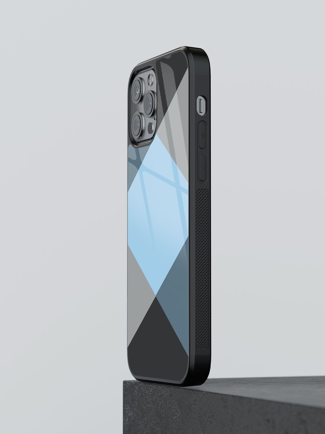 

macmerise Geometric Printed iPhone 13 Pro Back Case Mobile Accessories, Blue