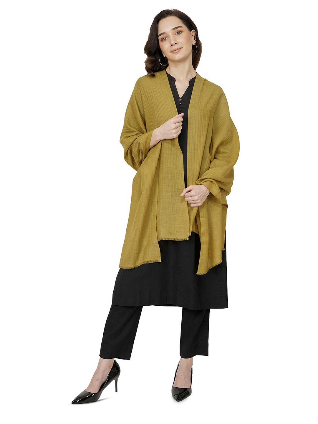 

Rhe-Ana Women Modal Stole, Mustard