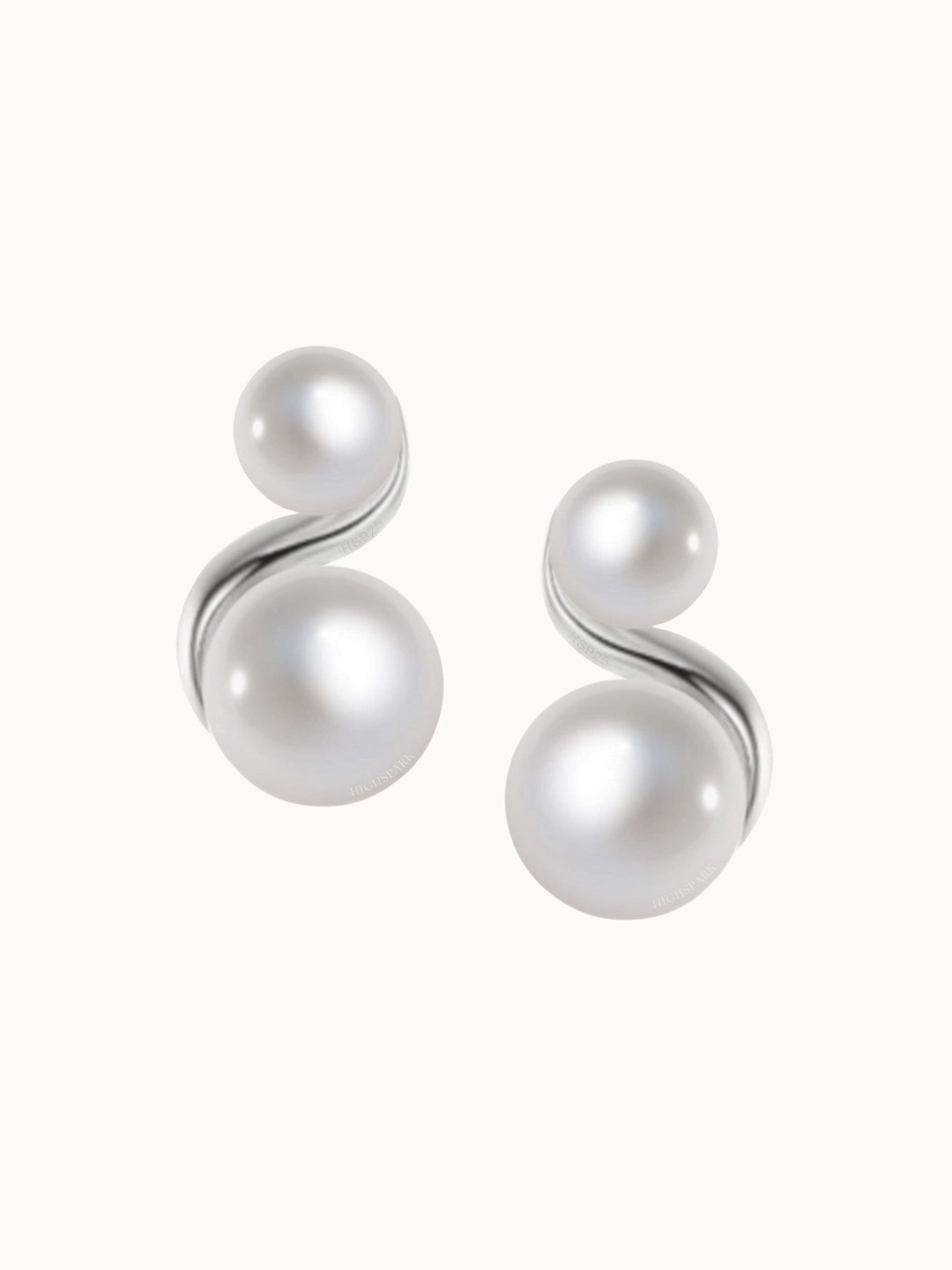 

HighSpark 925 Sterling Silver Pearls Studs Earrings