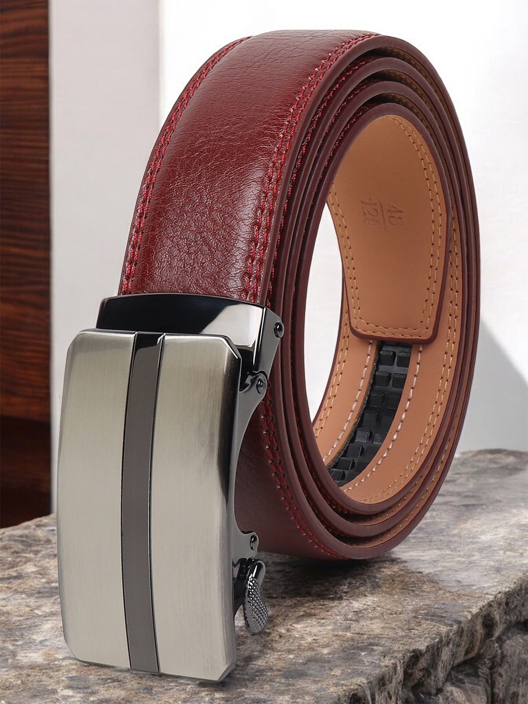 

ZORO Men Leather Belt, Red
