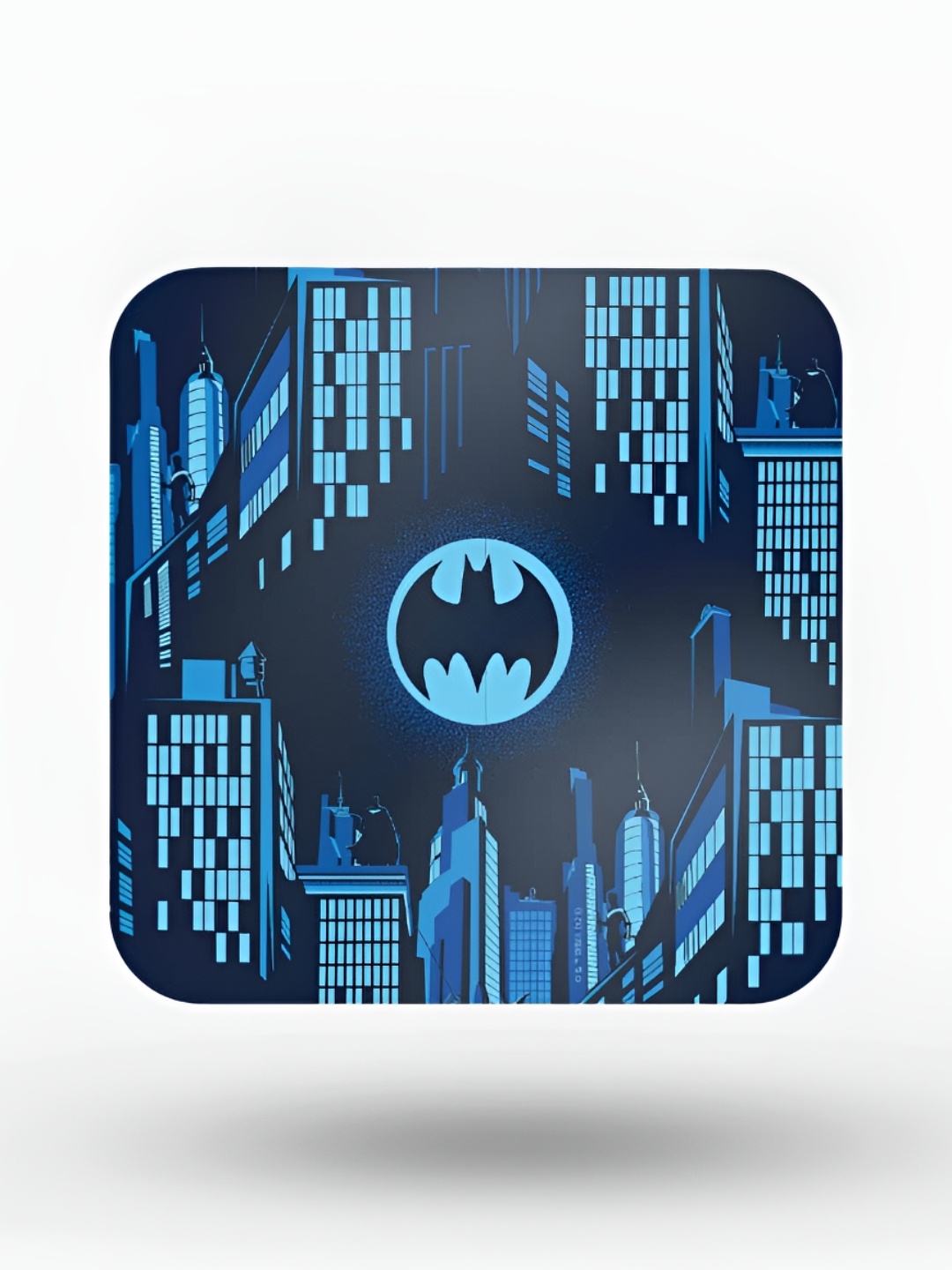 

macmerise Blue Printed Wooden Square Coaster