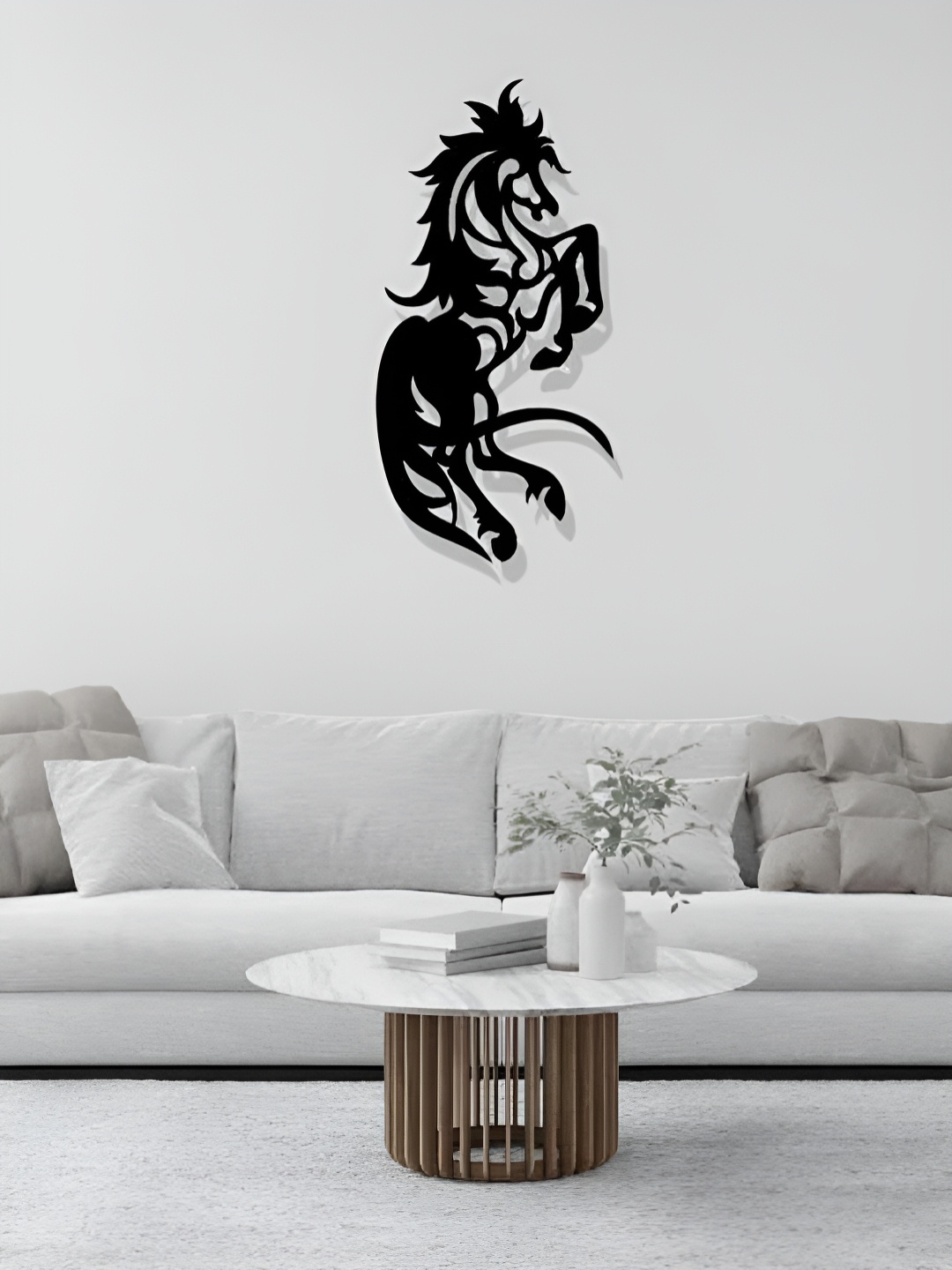 

ARTROOMS Black Horse Metal Wall Hanging