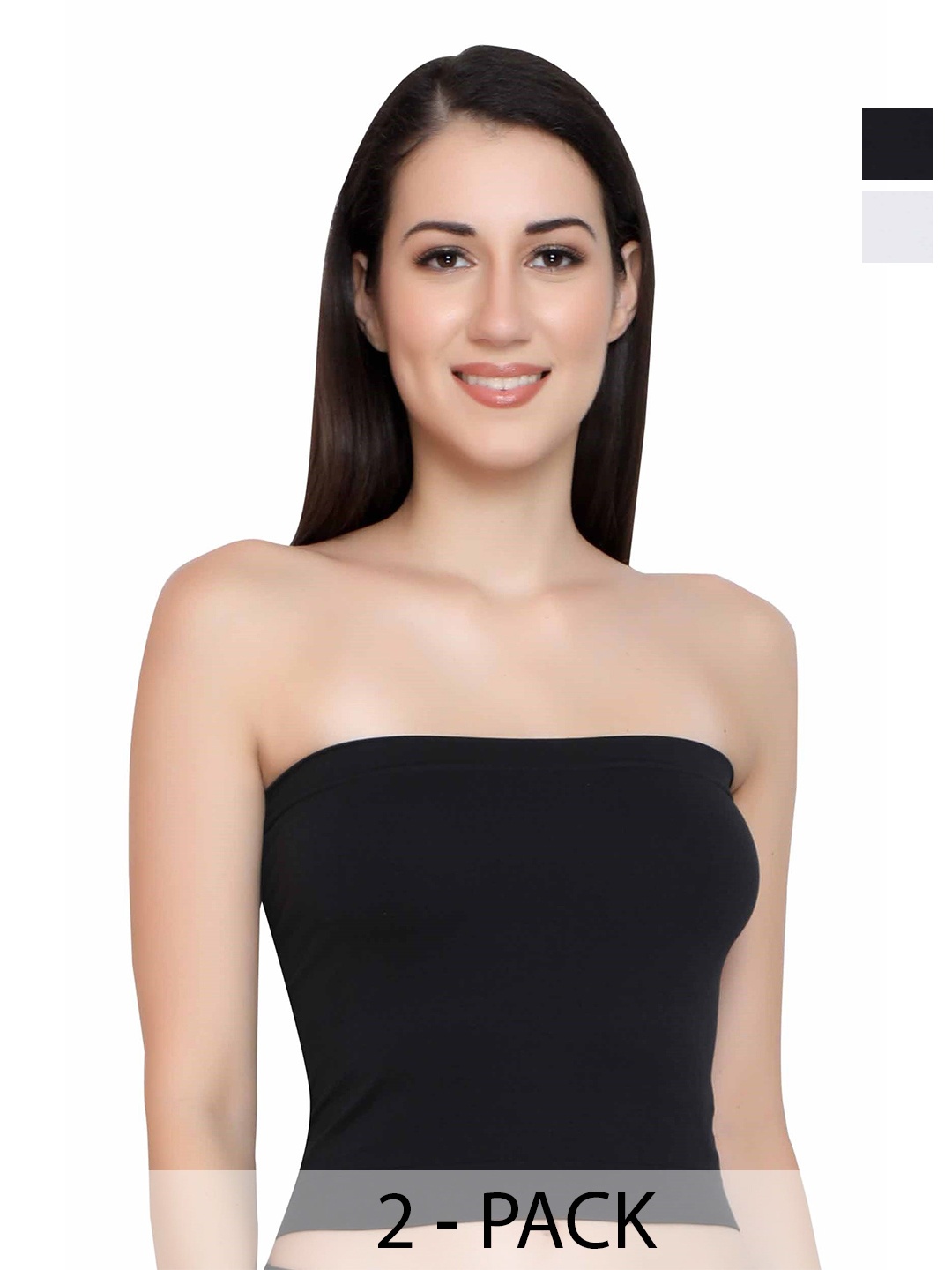 

Glamoras Bandeau Bra Full Coverage, Black