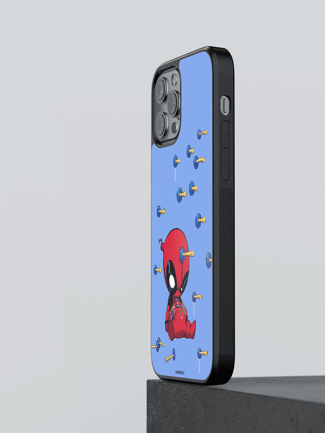 

macmerise Cartoon Characters Printed iPhone 13 Pro Back Case Mobile Accessories, Blue