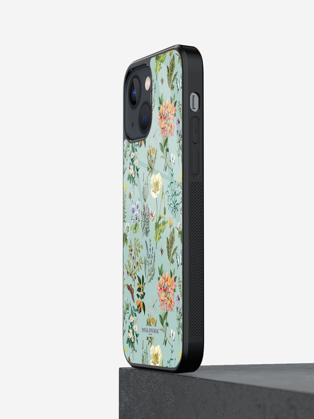 

macmerise Floral Printed iPhone 13 Mini Back Case Mobile Accessories, Blue