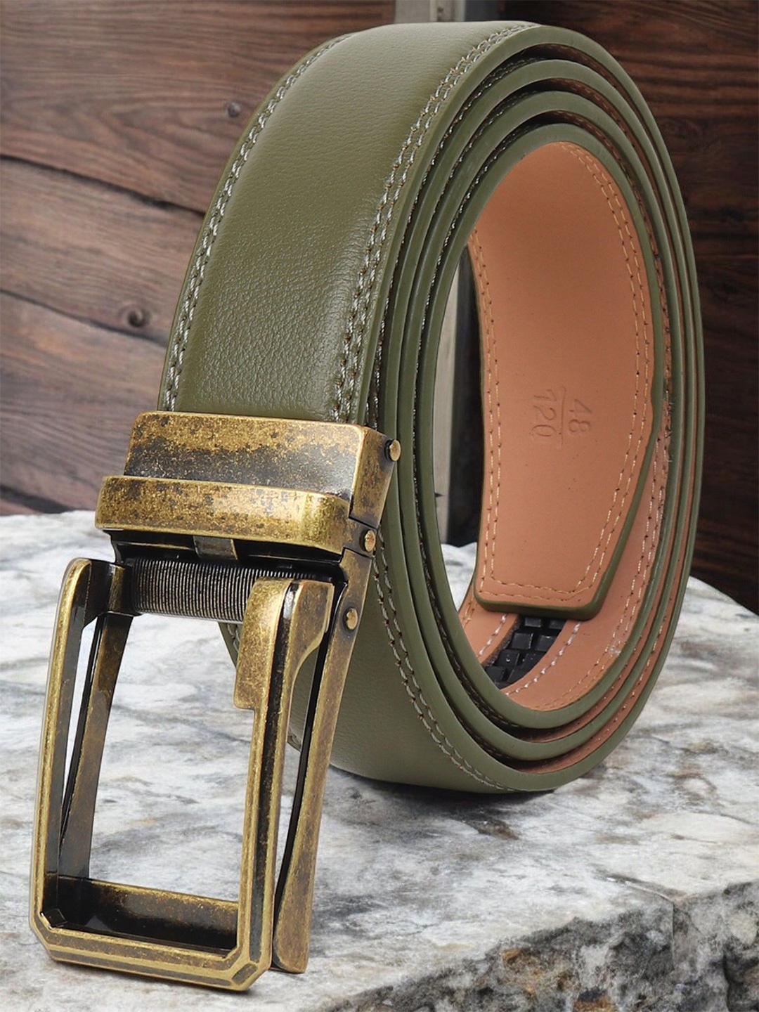 

ZORO Men Leather Belt, Green